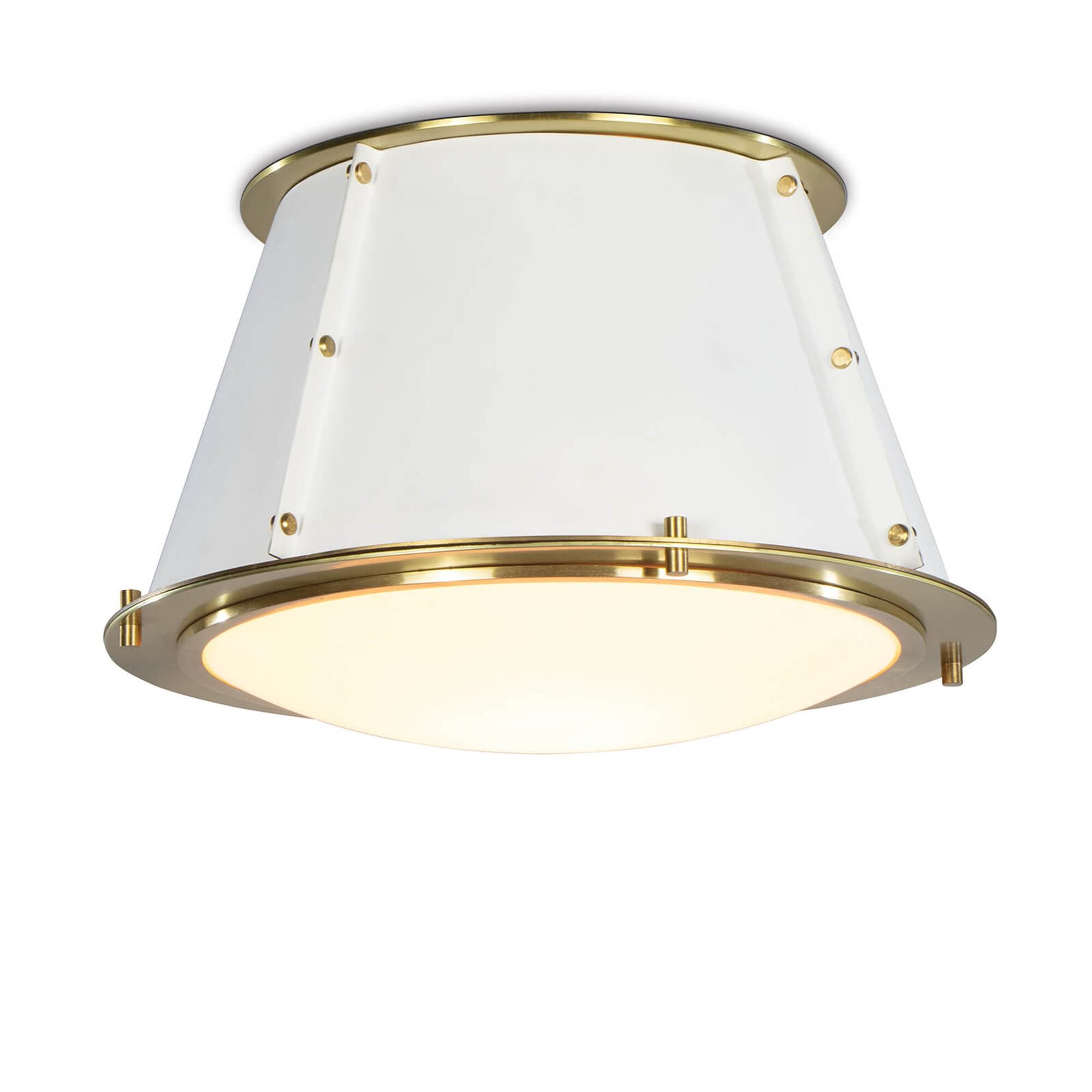 Shown in White finish and - None - shade