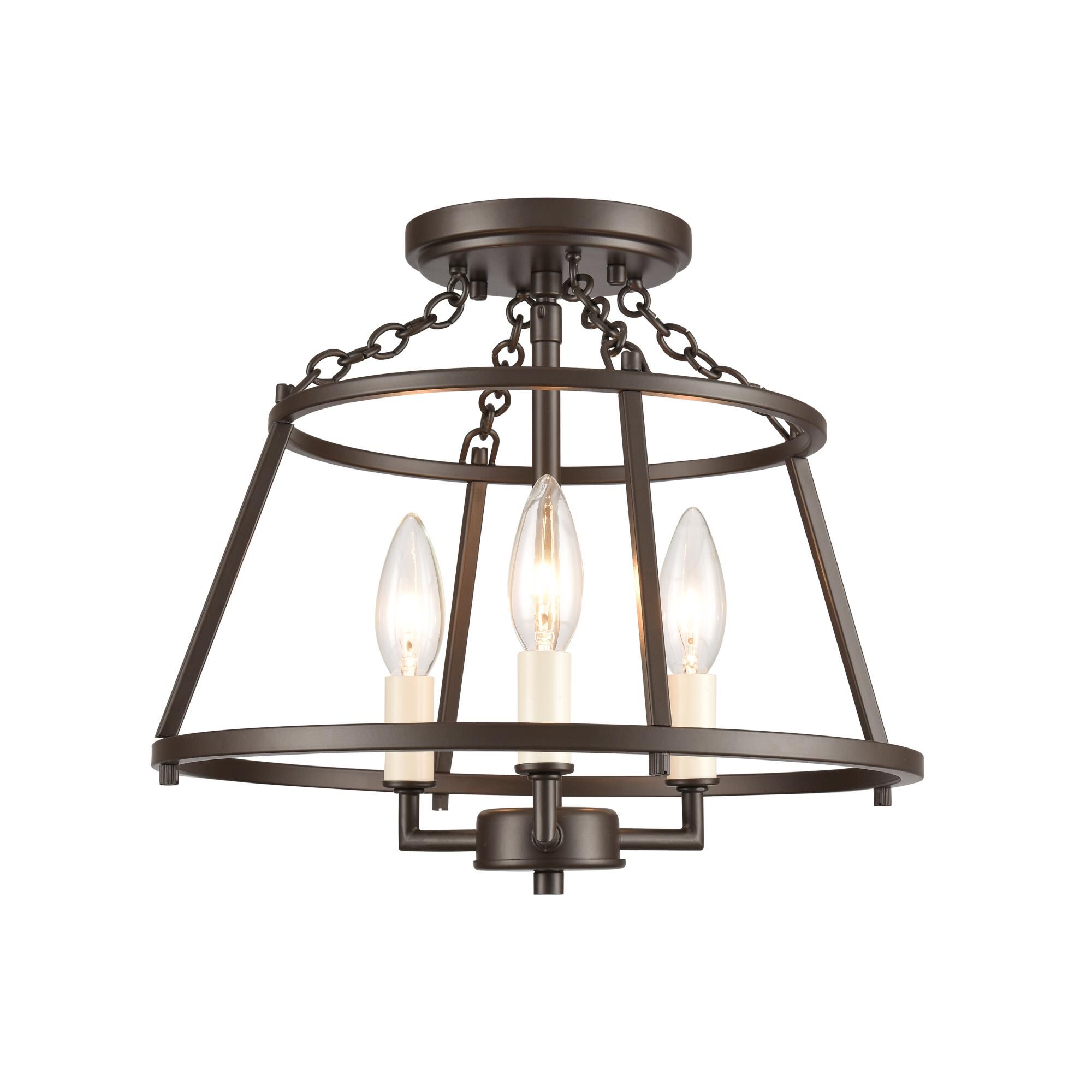 Joanie 13 Inch 3 Light Semi Flush Mount by ELK Lighting