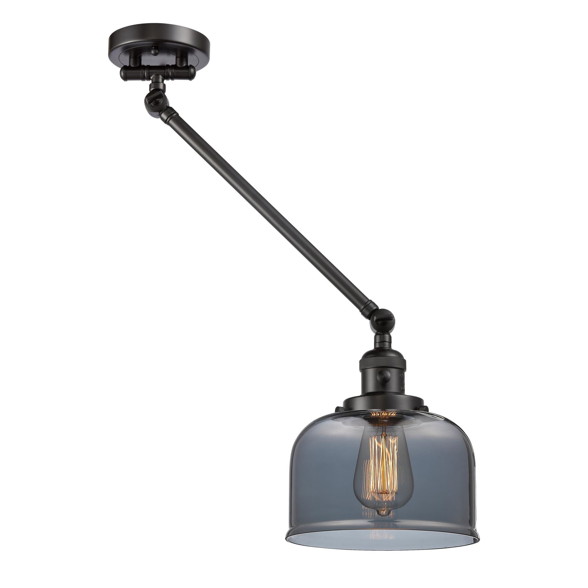 Shown in Oil Rubbed Bronze finish and Plated Smoked glass