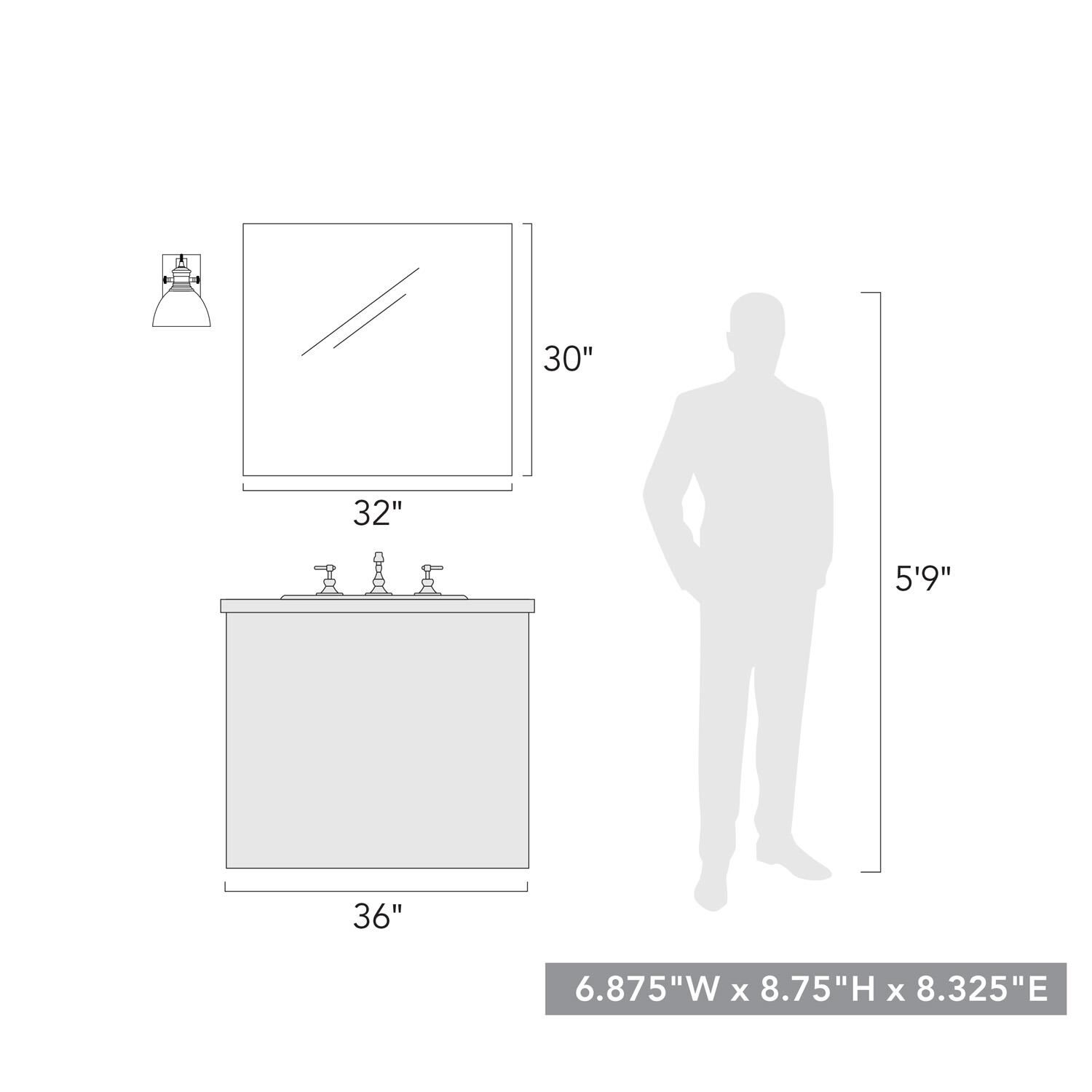 Hines 9 Inch Bath Fixture by Golden Lighting