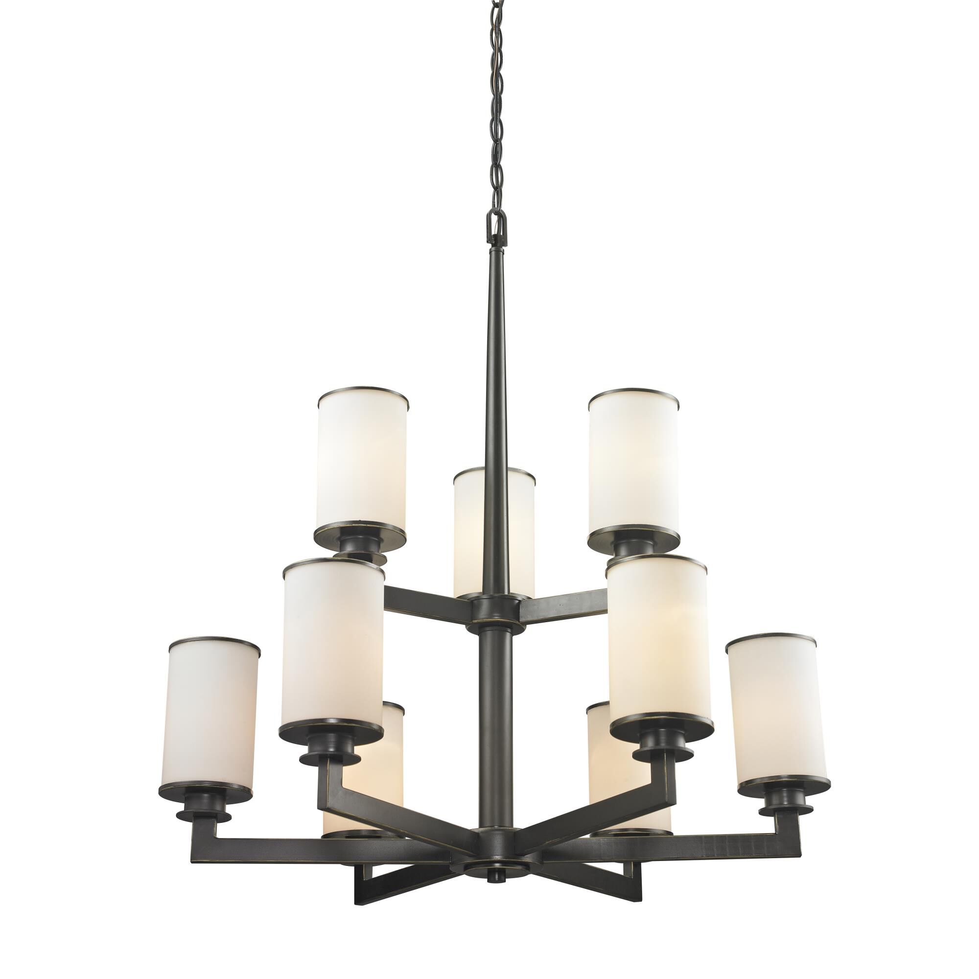 Shown in Olde Bronze finish and Glass shade