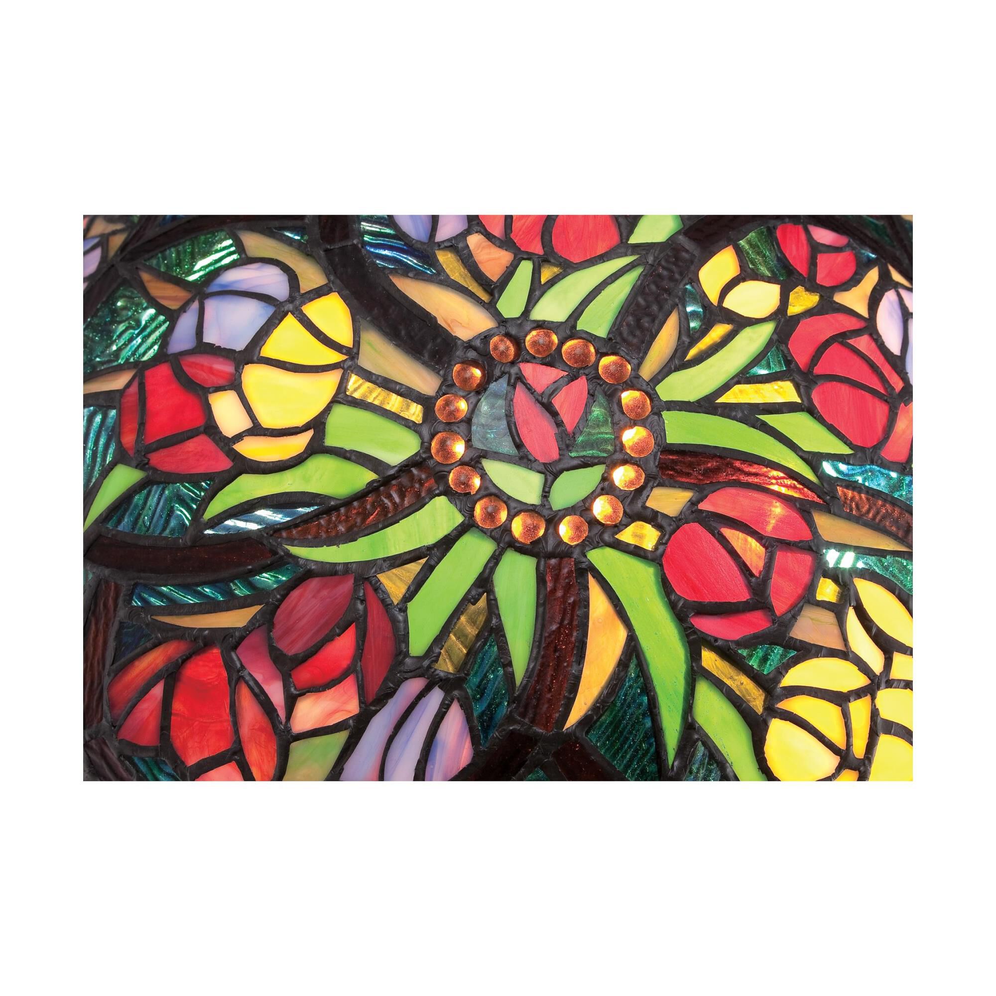 Shown with Tiffany glass