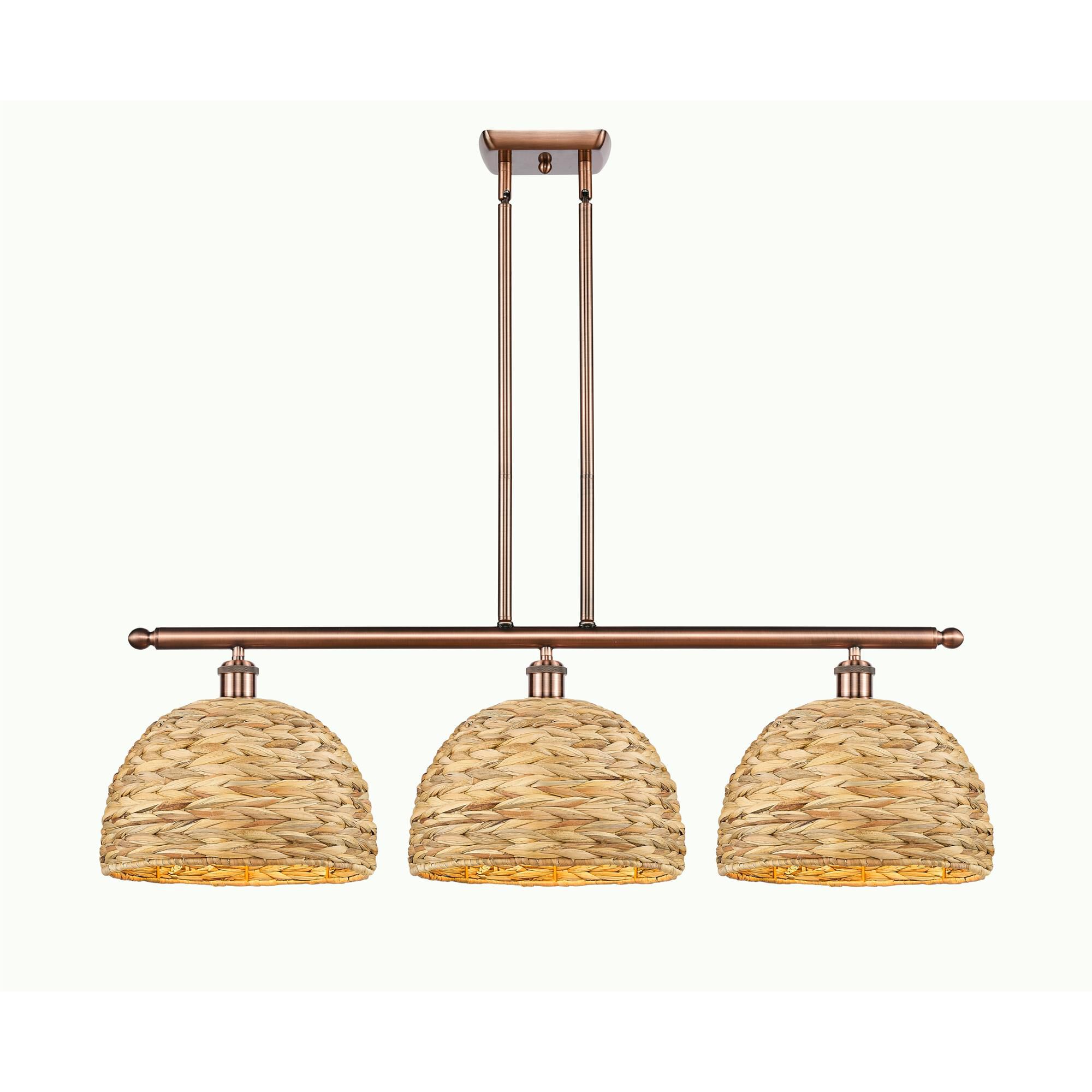 Shown in Antique Copper finish and Natural shade