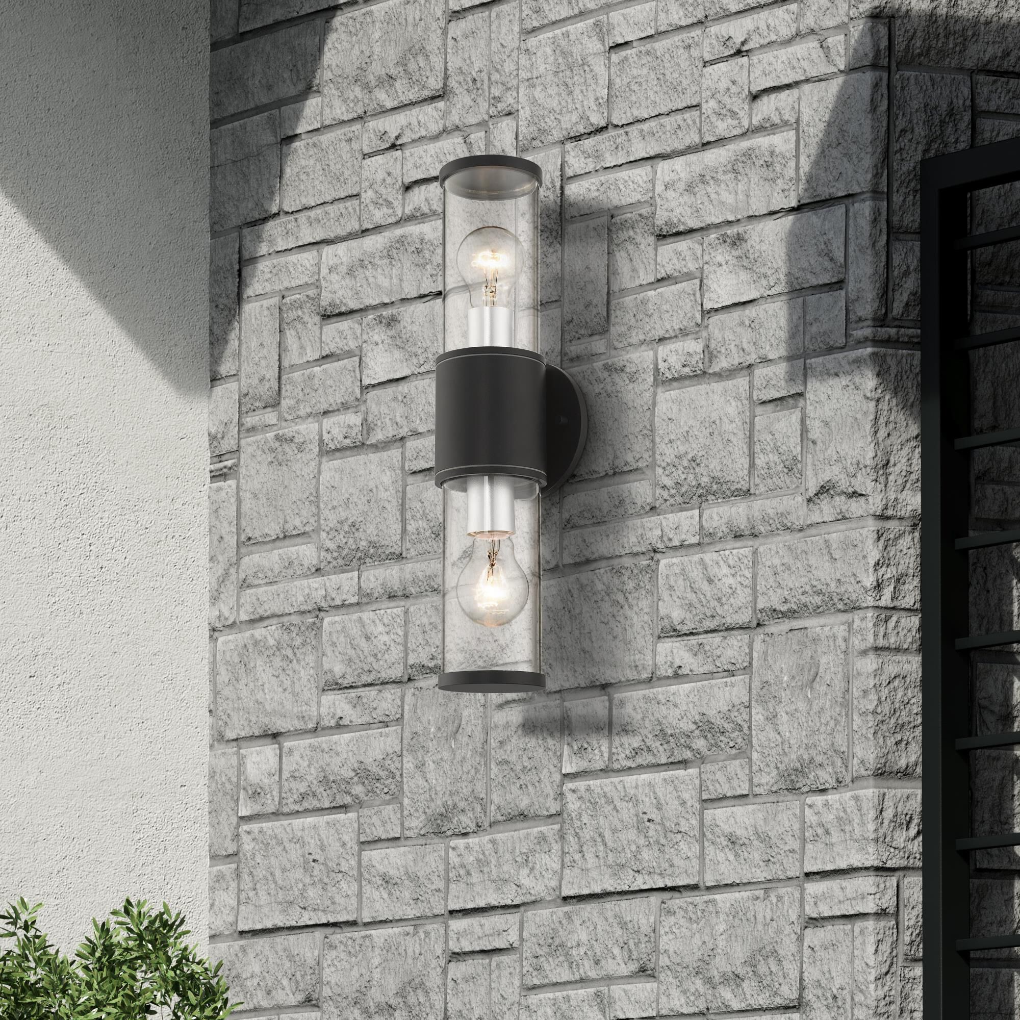 Atlantic 4 Inch Tall 2 Light Outdoor Wall Light by Livex Lighting