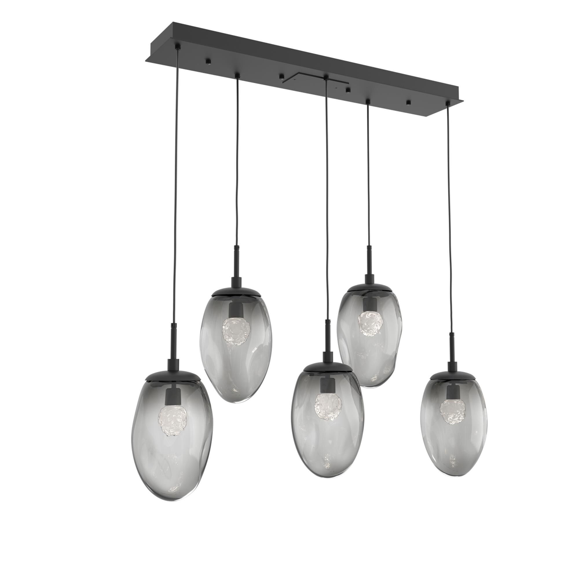 Shown in Matte Black finish and Floret Inner Smoke Outer glass