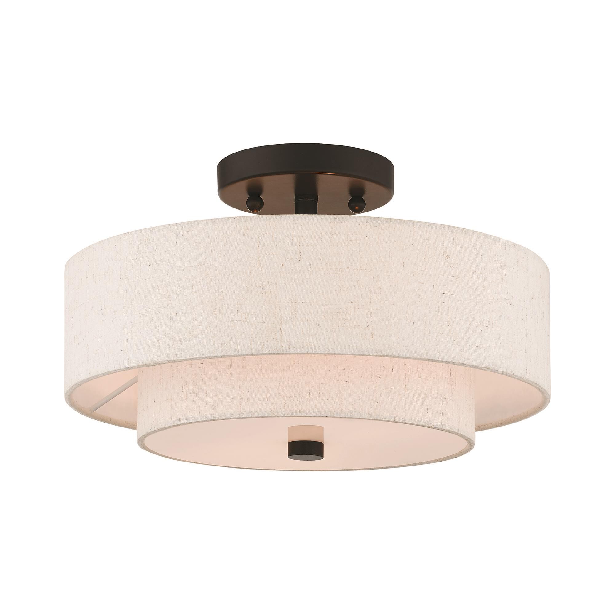Monroe 13 Inch Semi Flush Mount by Livex Lighting
