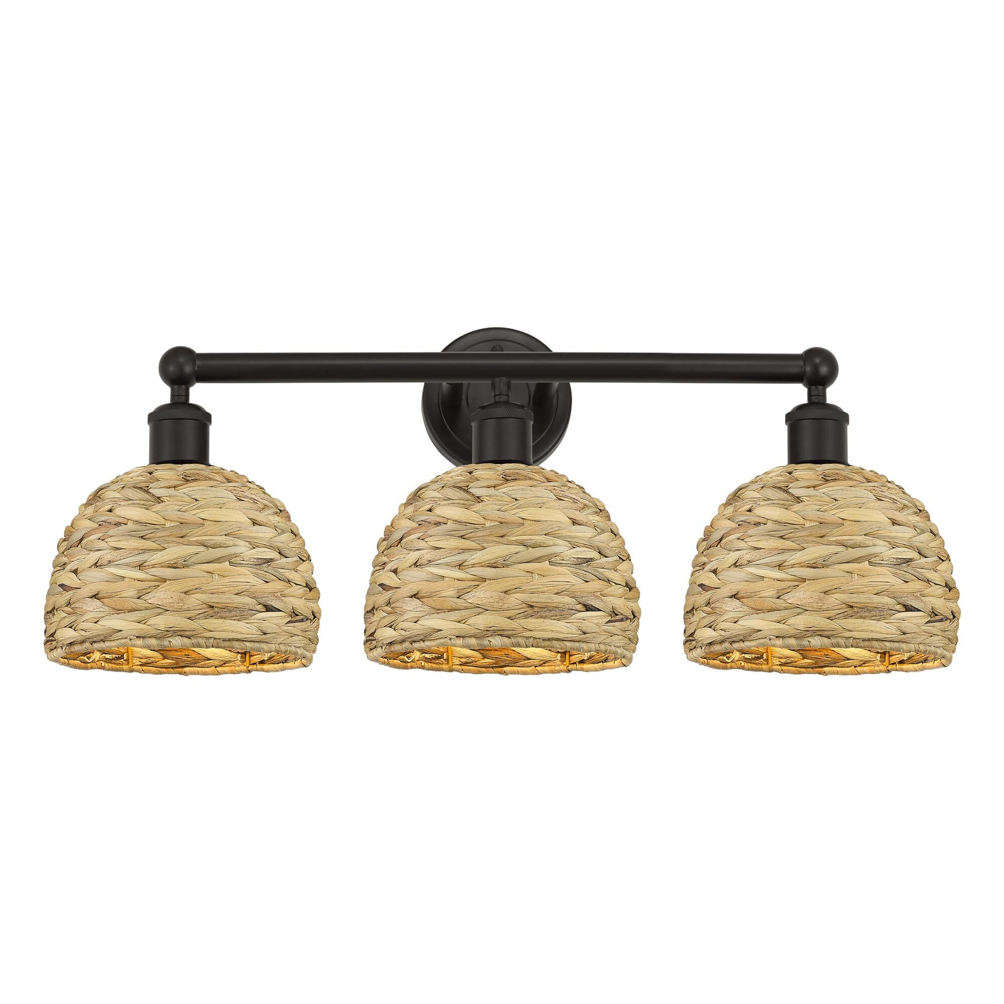 Shown in Oil Rubbed Bronze finish and Natural shade