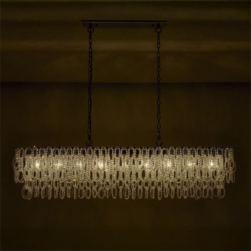 Loop Large Linear Chandelier by Allegri