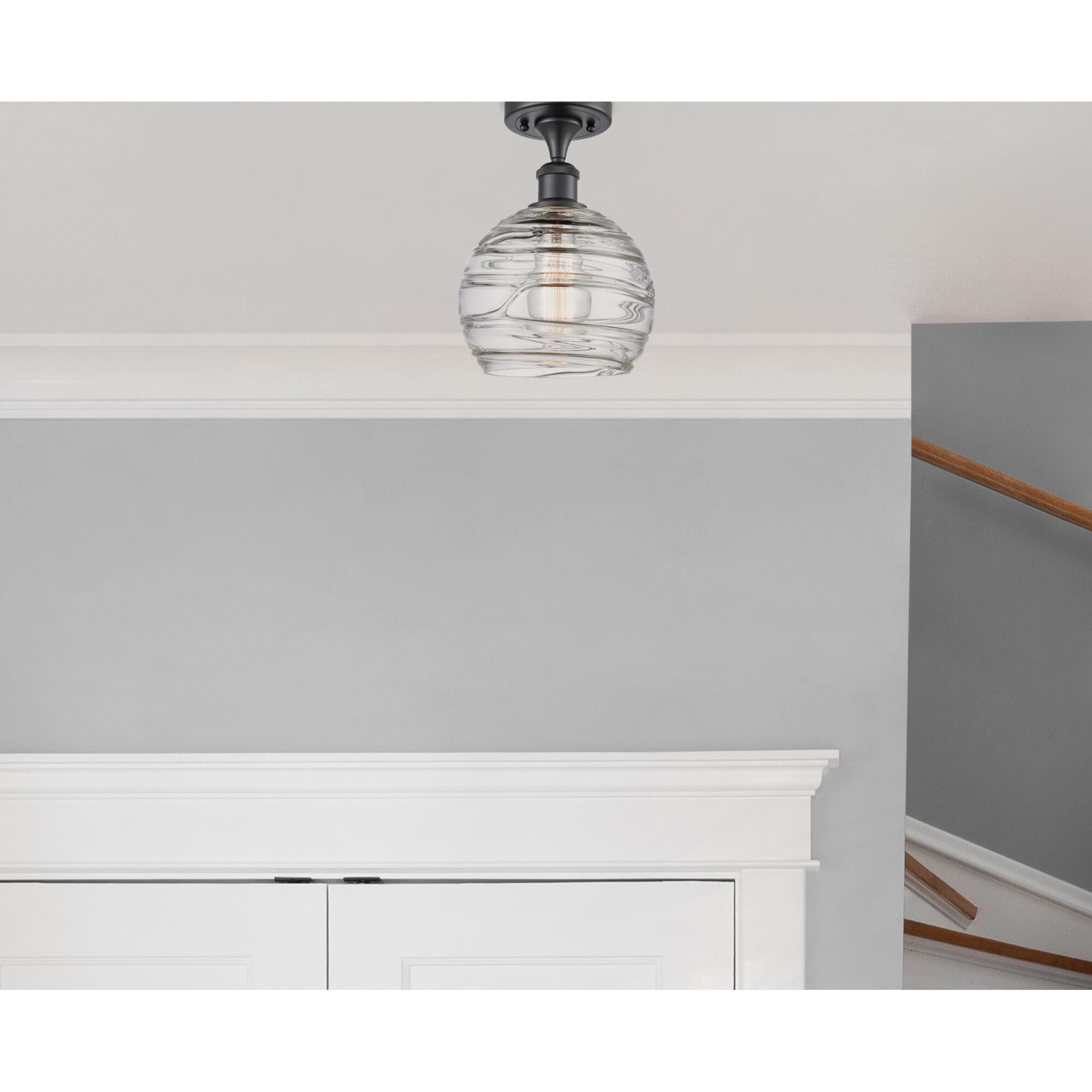 Bruno Marashlian Athens Deco Swirl 8 Inch Semi Flush Mount by Innovations Lighting