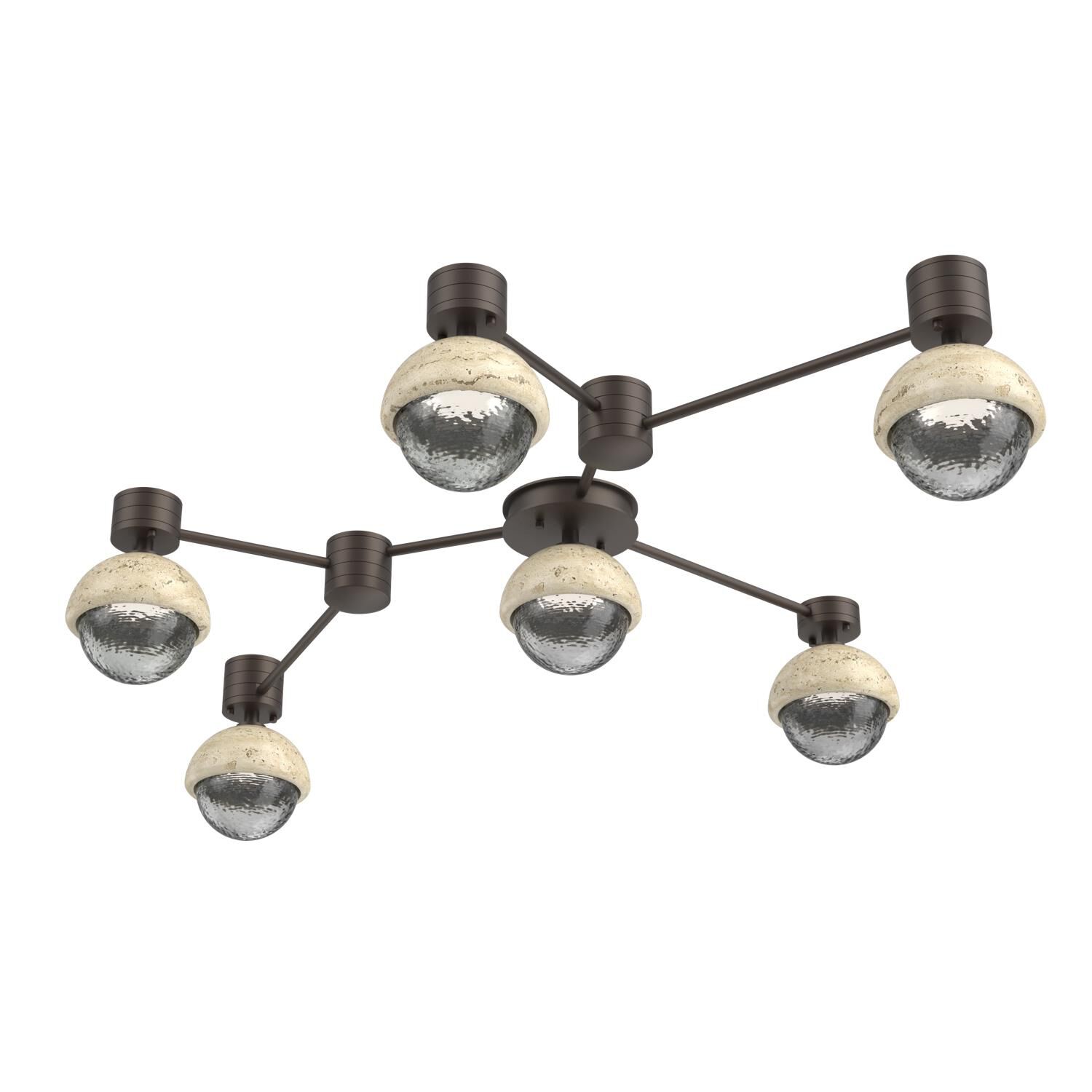 Levi Wilson Cabochon 41 Inch Flush Mount by Hammerton Studio