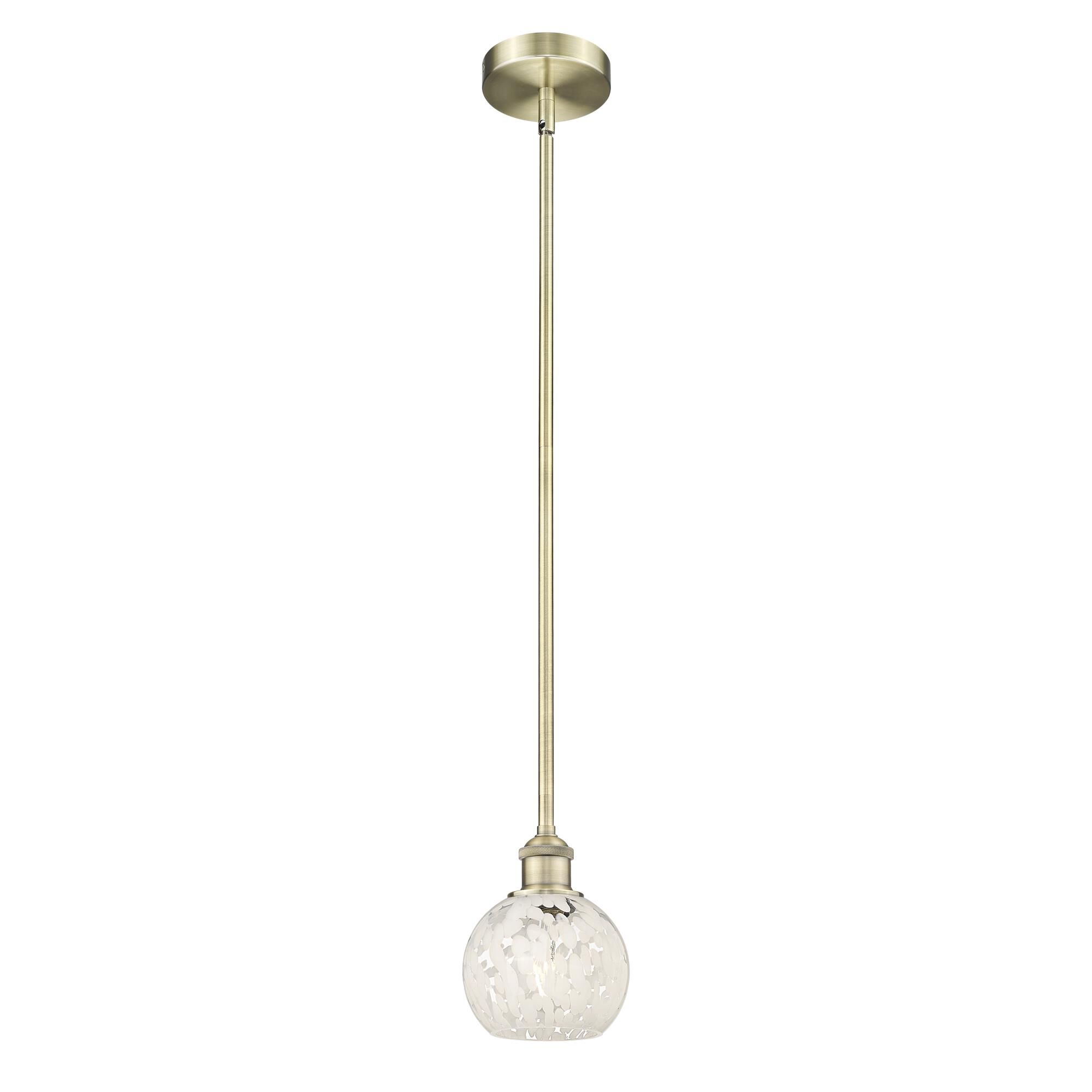 Bruno Marashlian White Mouchette 6 Inch Mini Pendant by Innovations Lighting