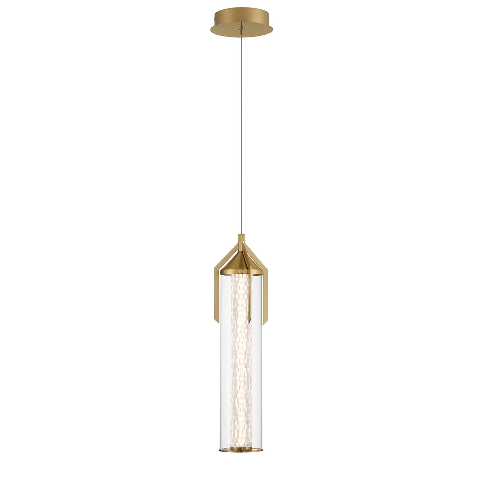 Shown in Gold finish and Clear glass