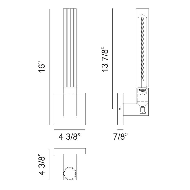 Shown in Aged Gold Brass finish and Ribbed Clear glass