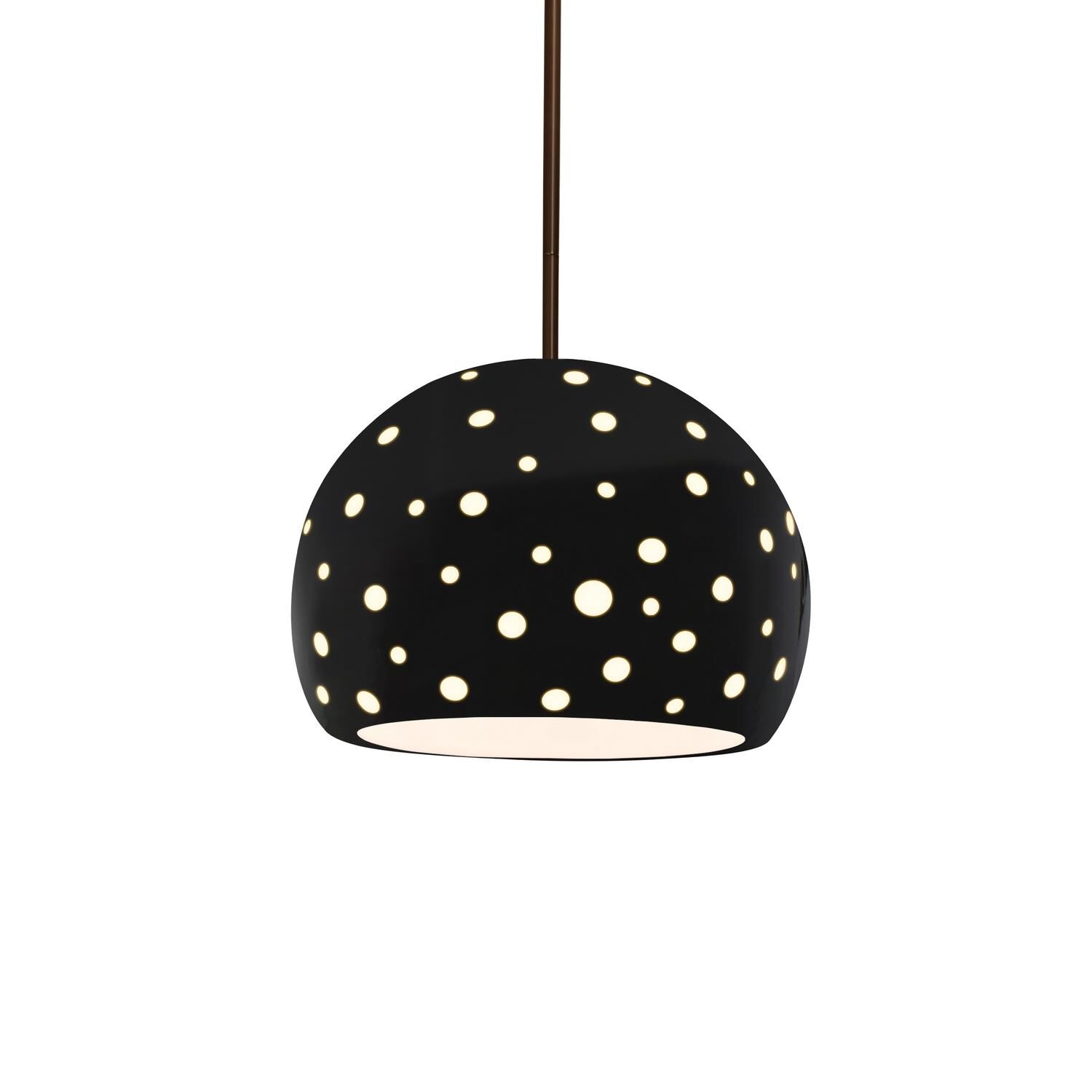 Shown in Dark Bronze finish and Gloss Black shade