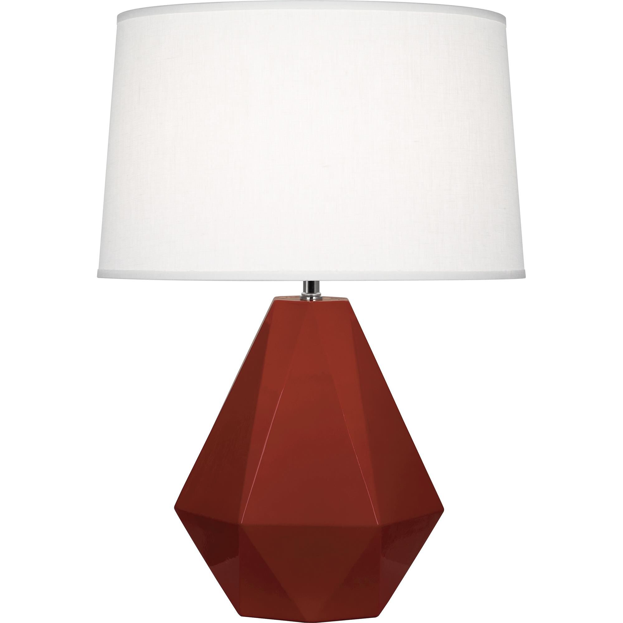 Shown in Oxblood finish and Off White shade and Polished Nickel accent