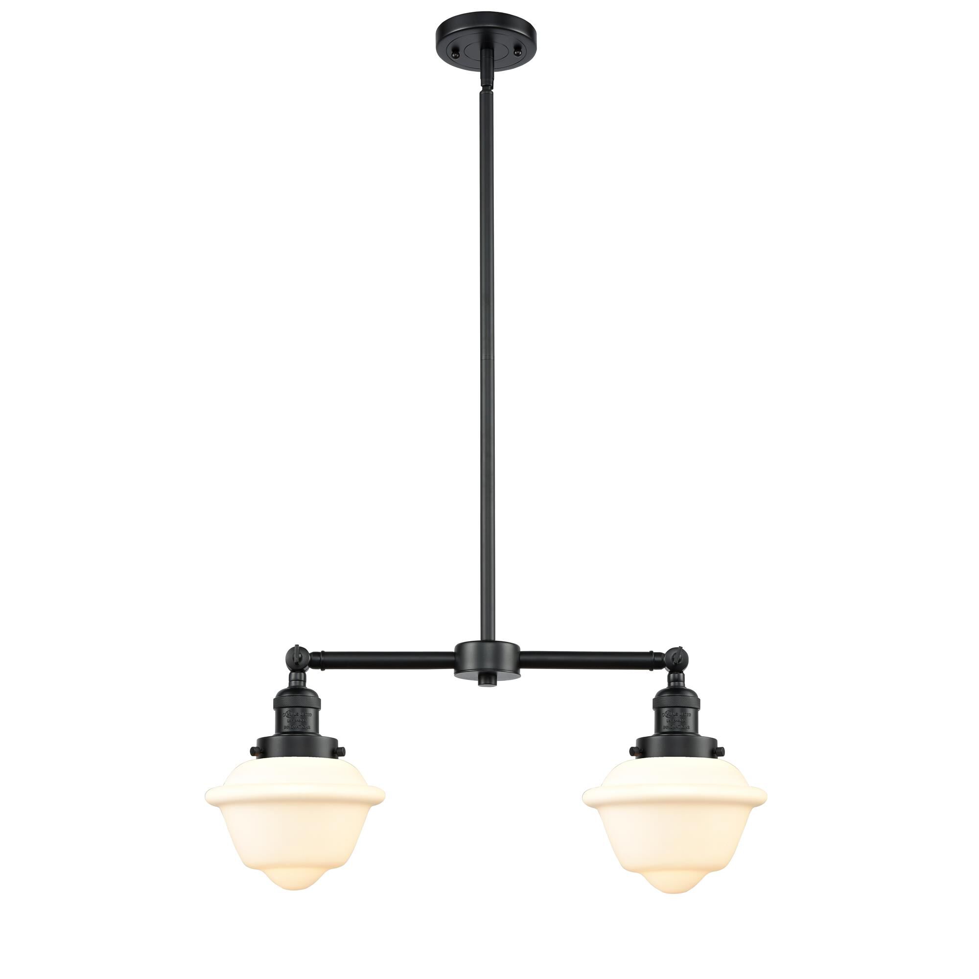 Shown in Oil Rubbed Bronze finish and Matte White Cased glass