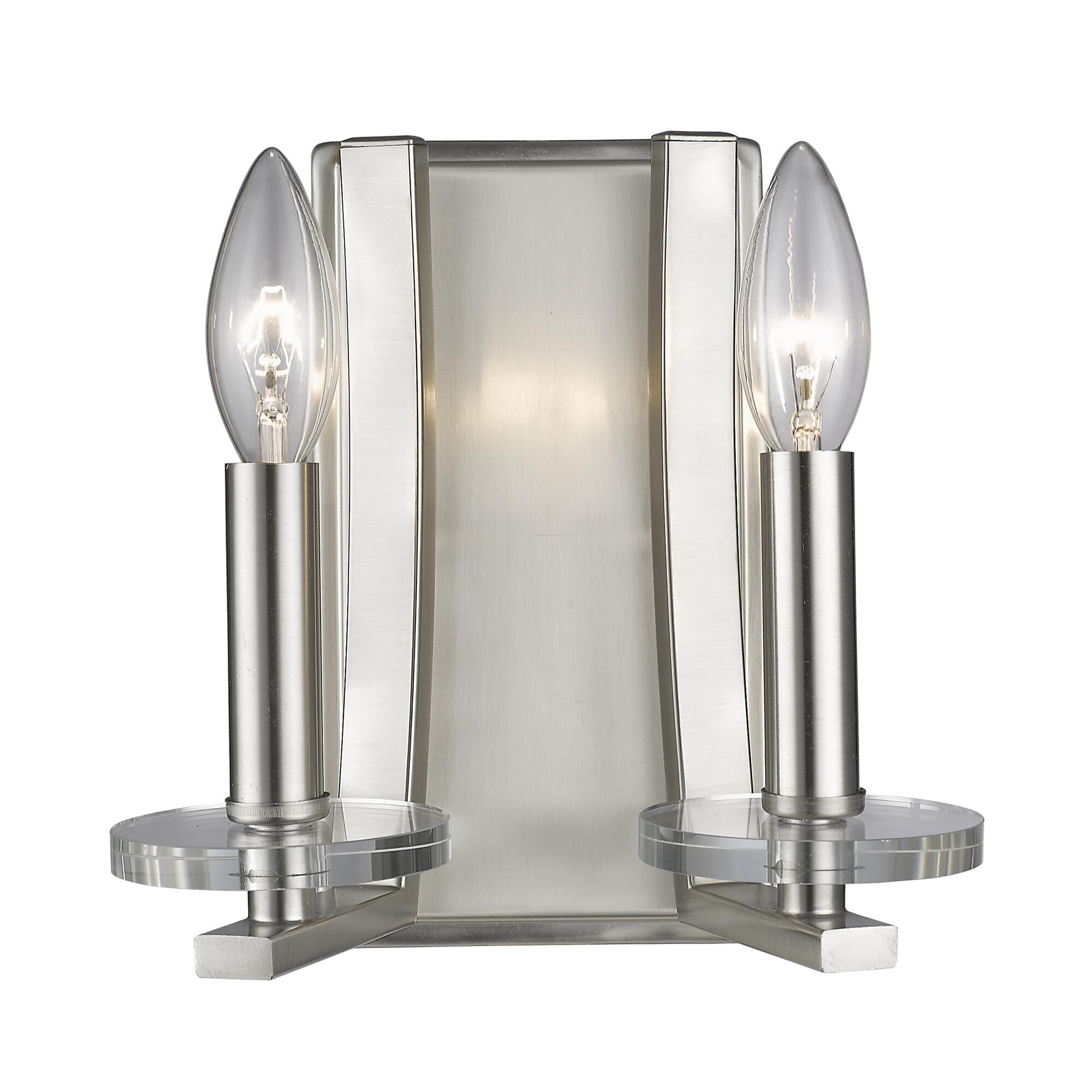 Shown in Brushed Nickel finish and --- glass and --- shade