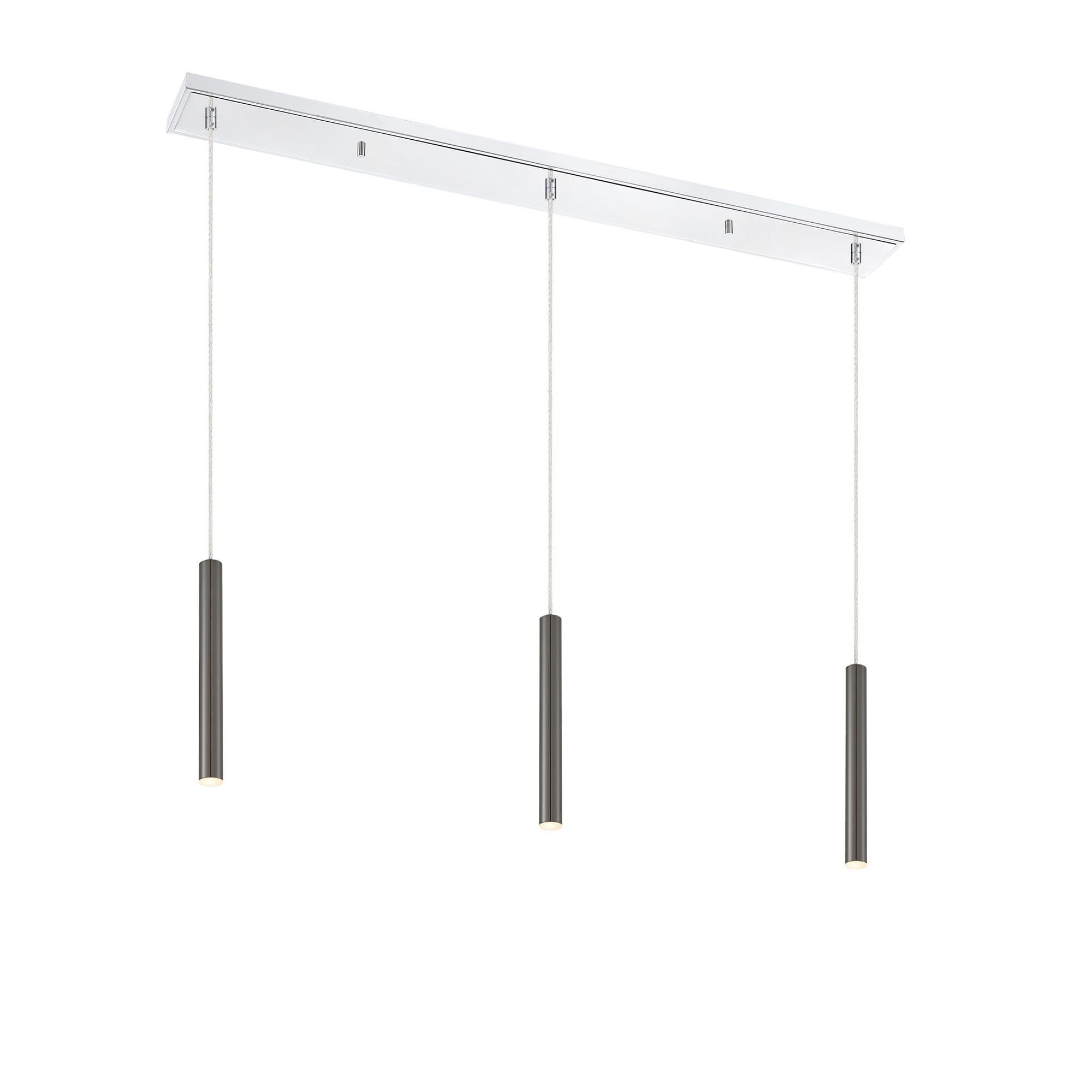 Shown in Chrome finish and Steel glass and Steel shade