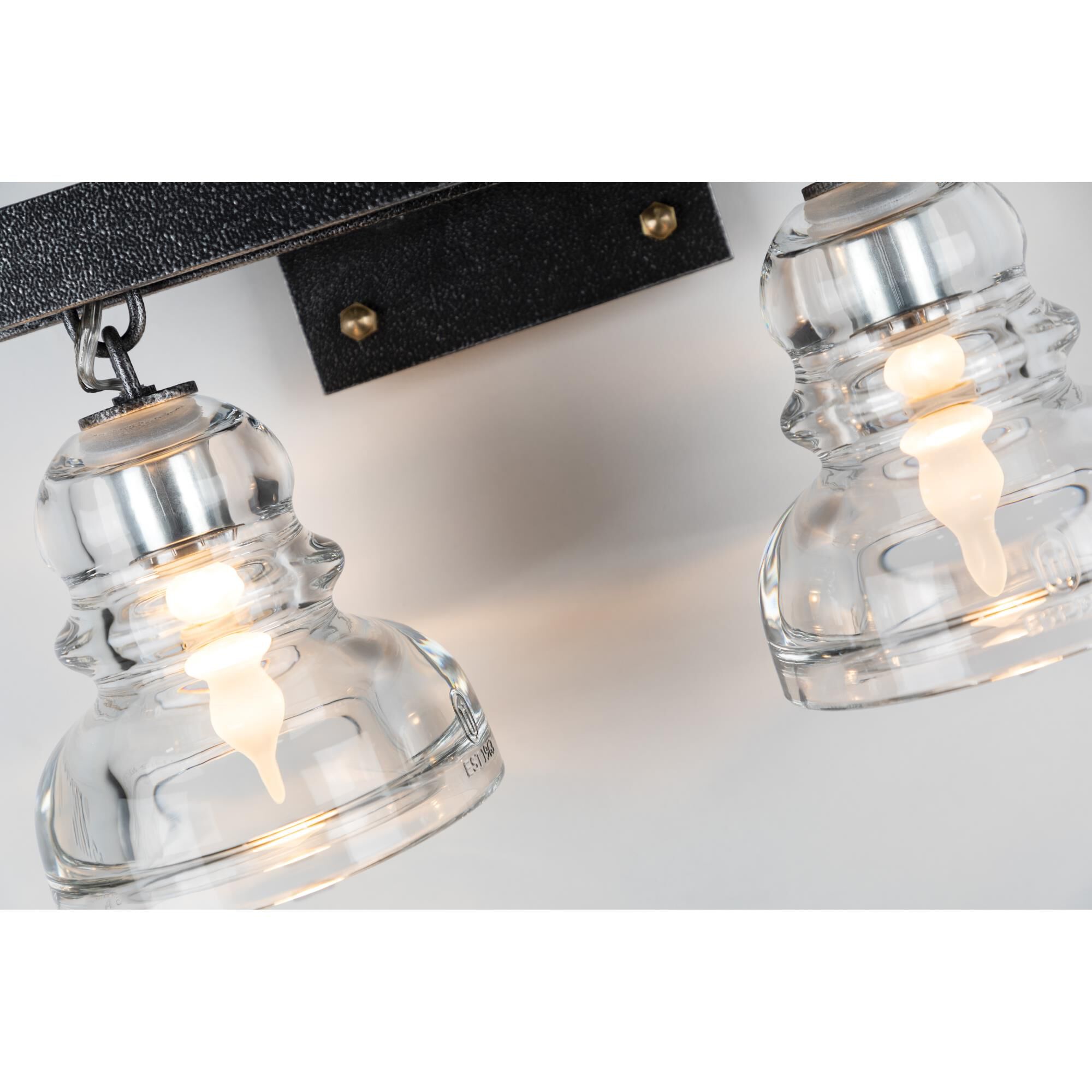 Shown in Old Silver finish and Clear glass and Historic Pressed Glass shade