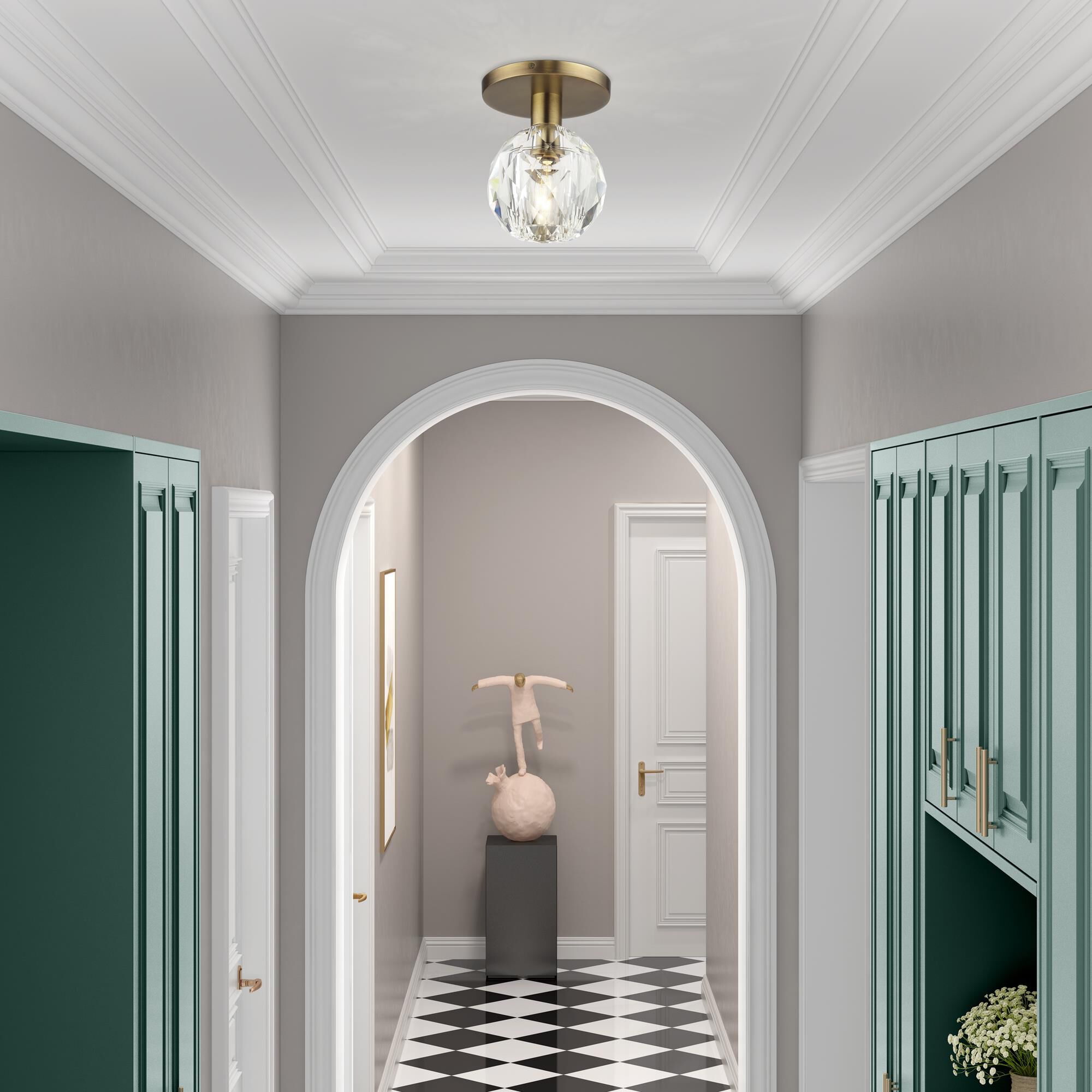 Whitfield 7 Inch Semi Flush Mount by Livex Lighting