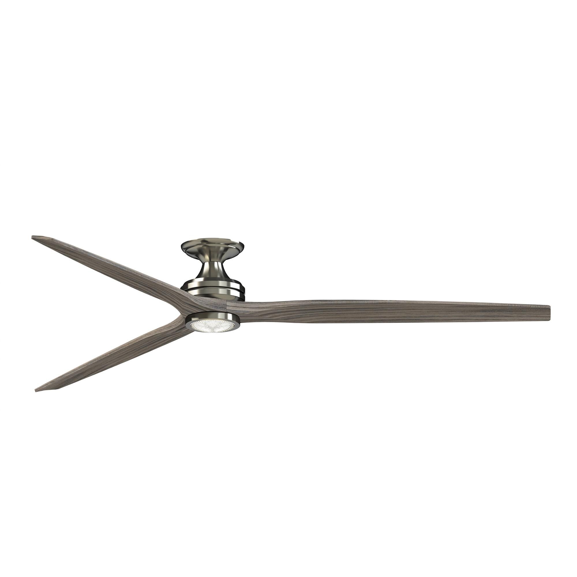 Spitfire 84 Inch Flush Mount Fan with Light Kit,