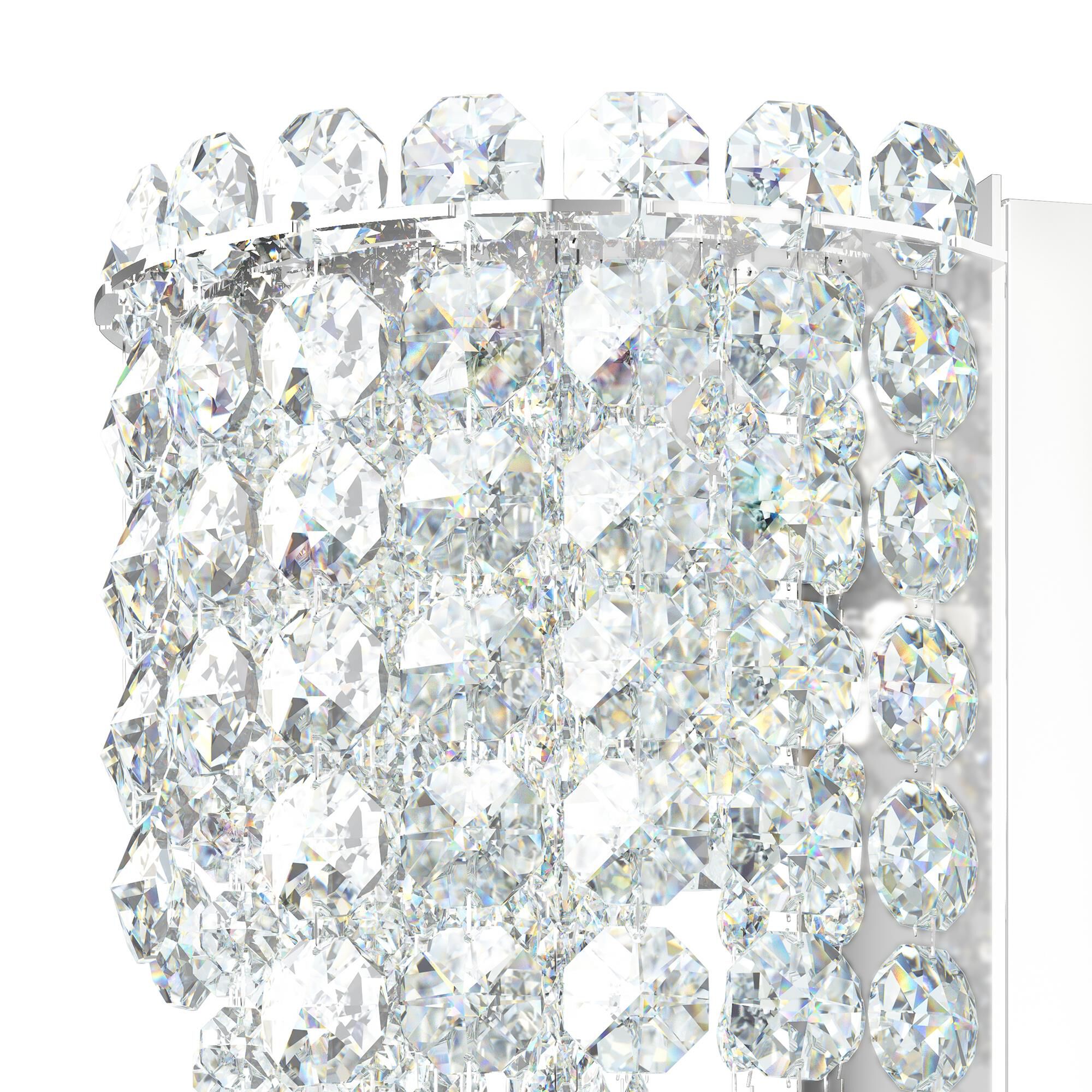 Shown in Polished Stainless Steel finish and Clear Optic crystal