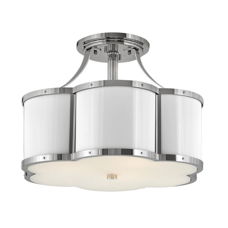 Chance 18 Inch 3 Light Semi Flush Mount by Hinkley