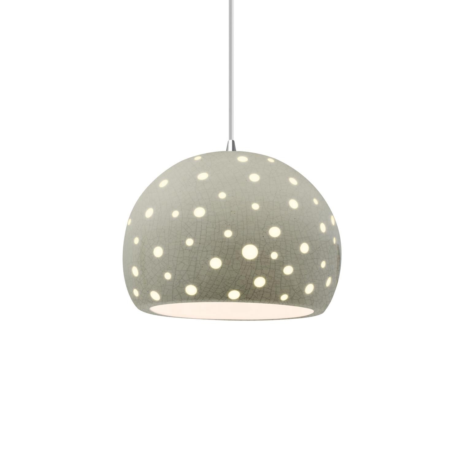 Shown in Polished Chrome finish and Celadon Green Crackle shade