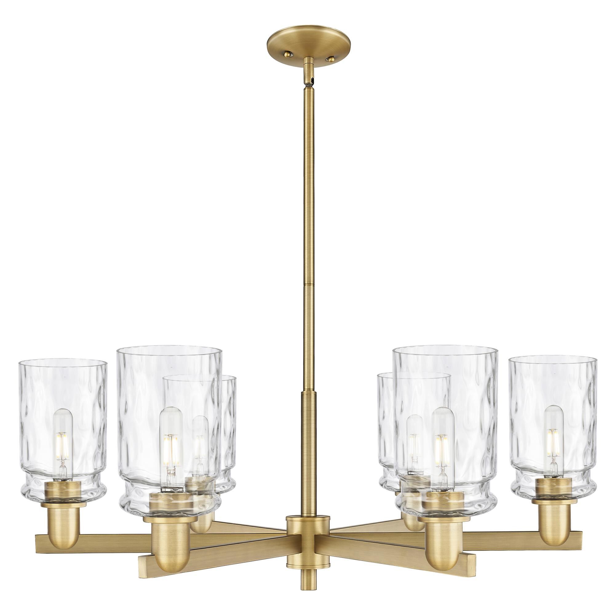 Shown in Brushed Brass finish and Clear Water glass
