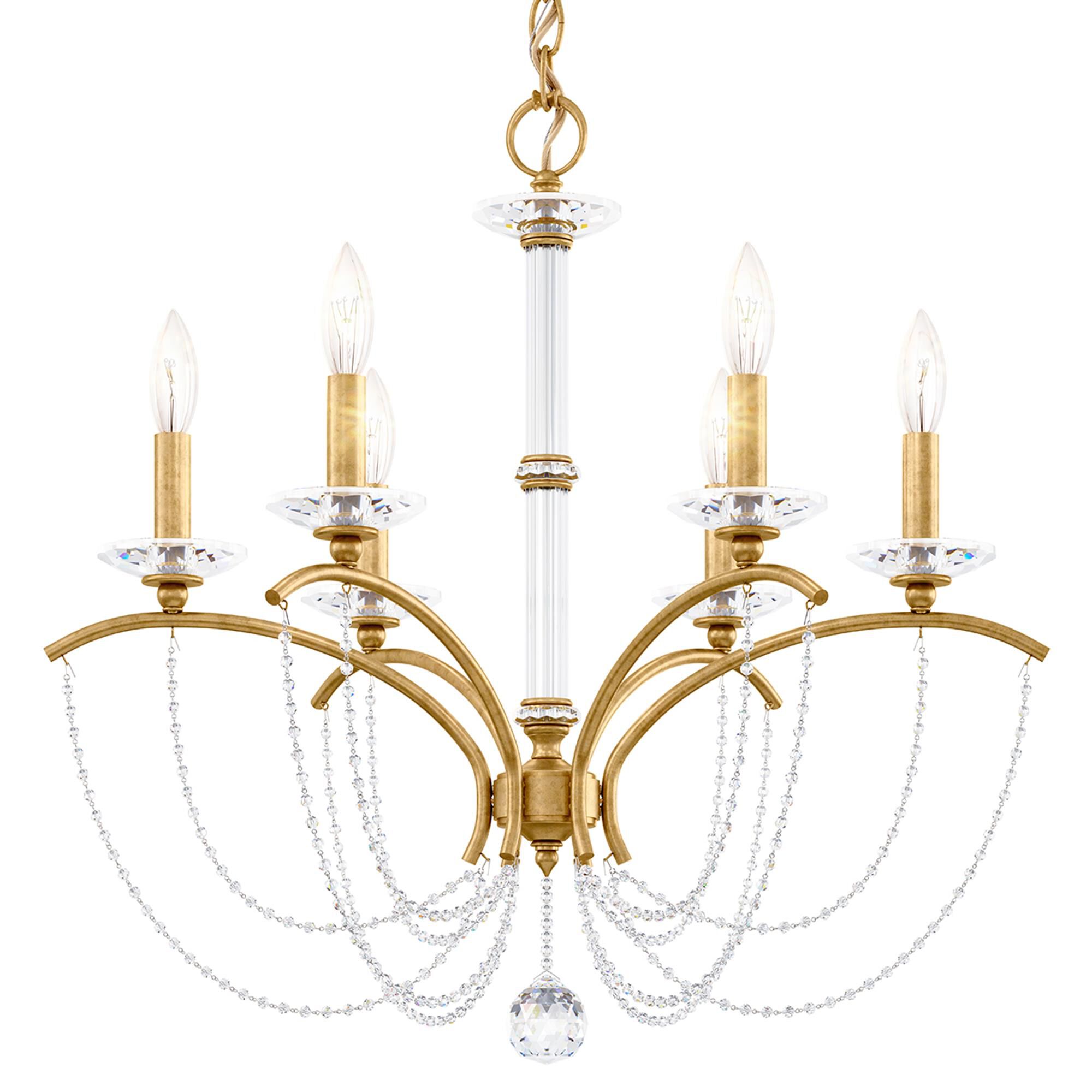 Shown in Heirloom Gold finish and Clear Optic crystal
