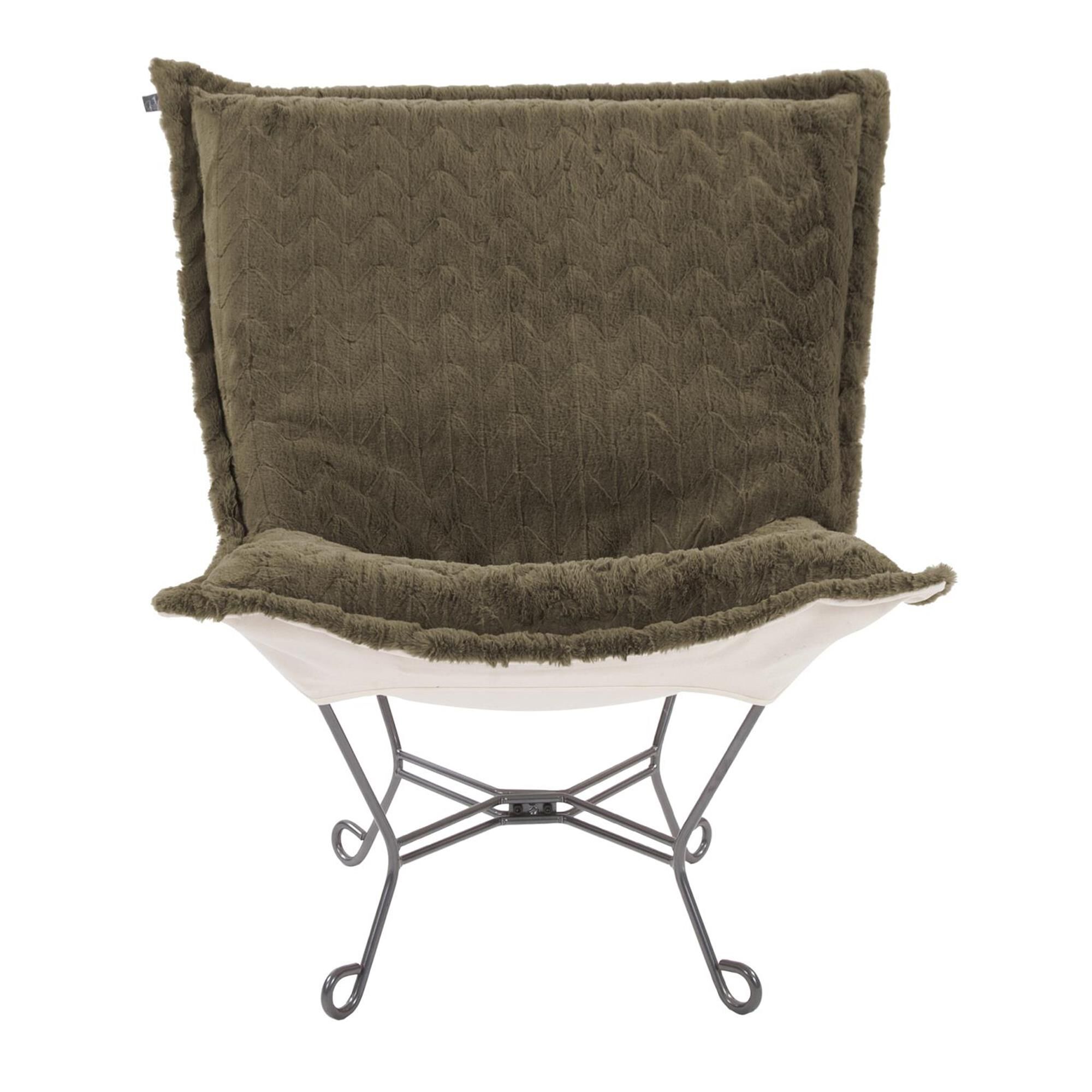 Scroll Puff Accent Chair,