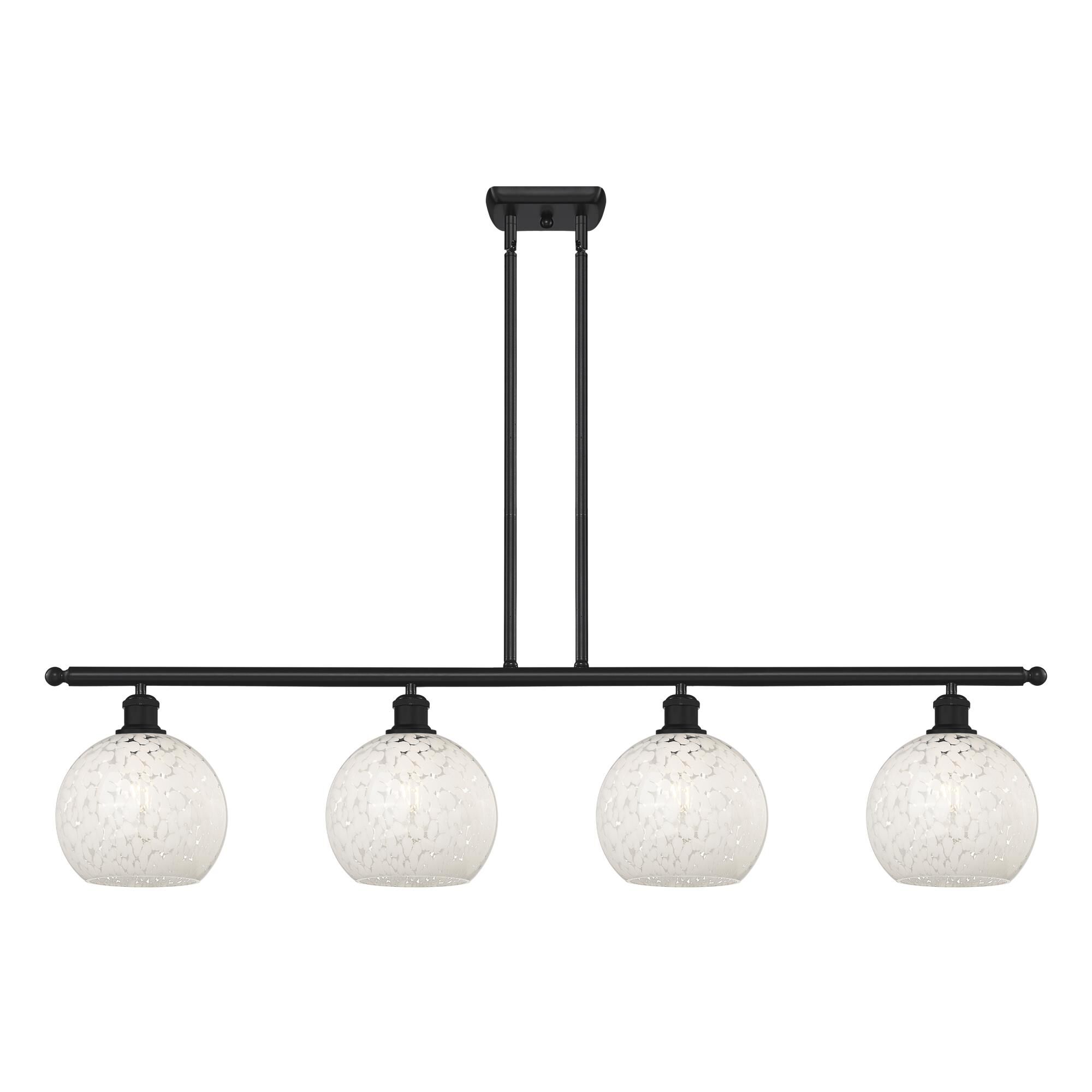 Bruno Marashlian White Mouchette 48 Inch Linear Suspension Light by Innovations Lighting