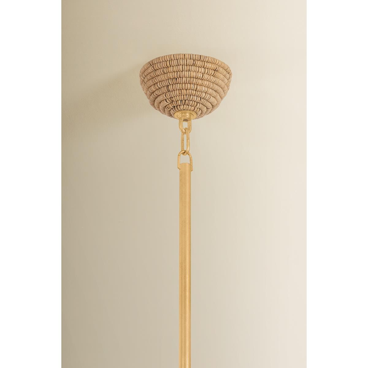 Shown in Vintage Gold Leaf finish and Coco Beads shade