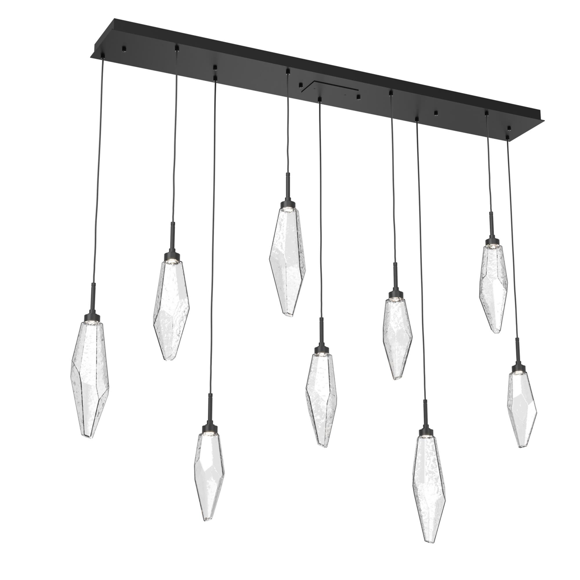 Shown in Matte Black finish and Chilled Clear glass