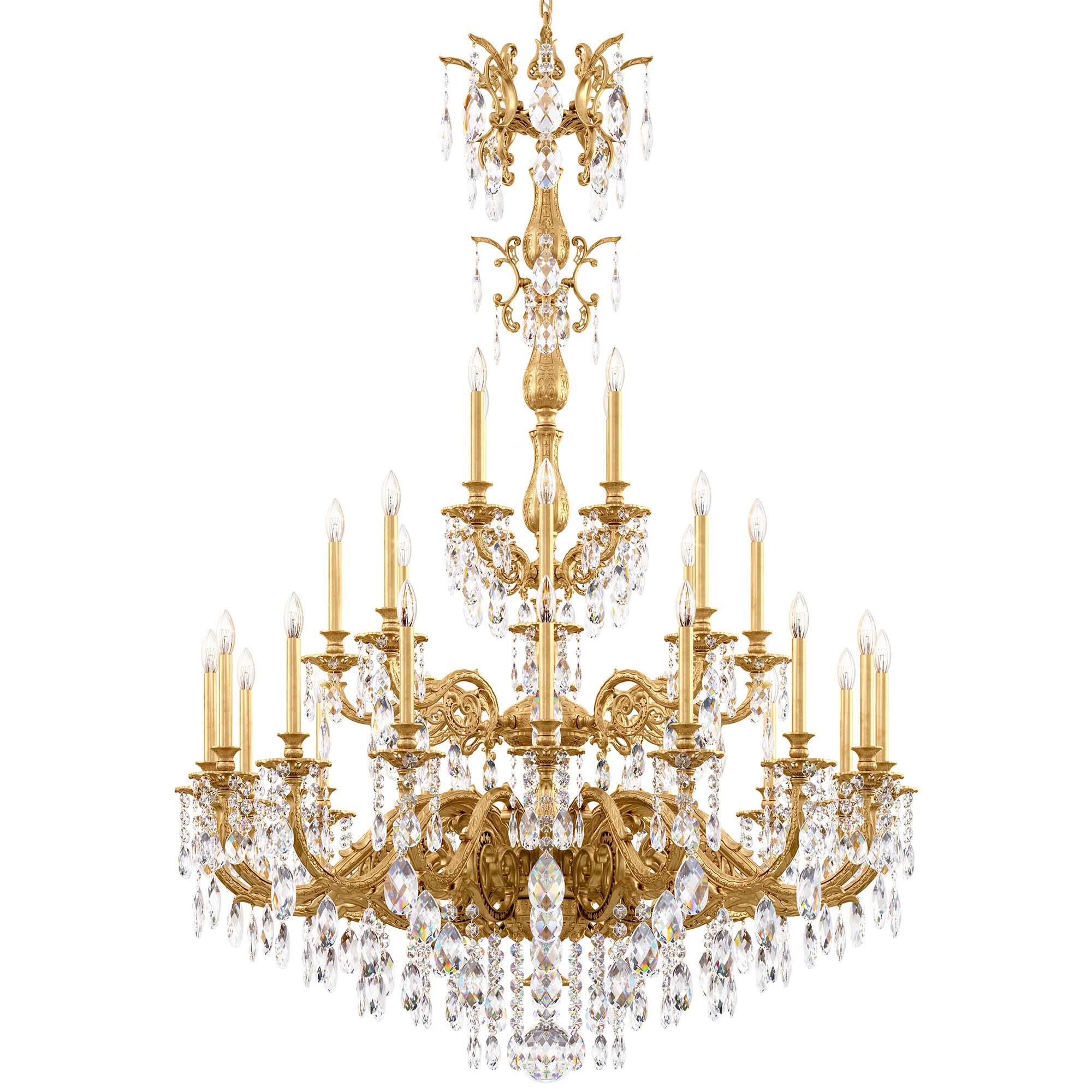 Shown in Heirloom Gold finish and Clear Radiance crystal