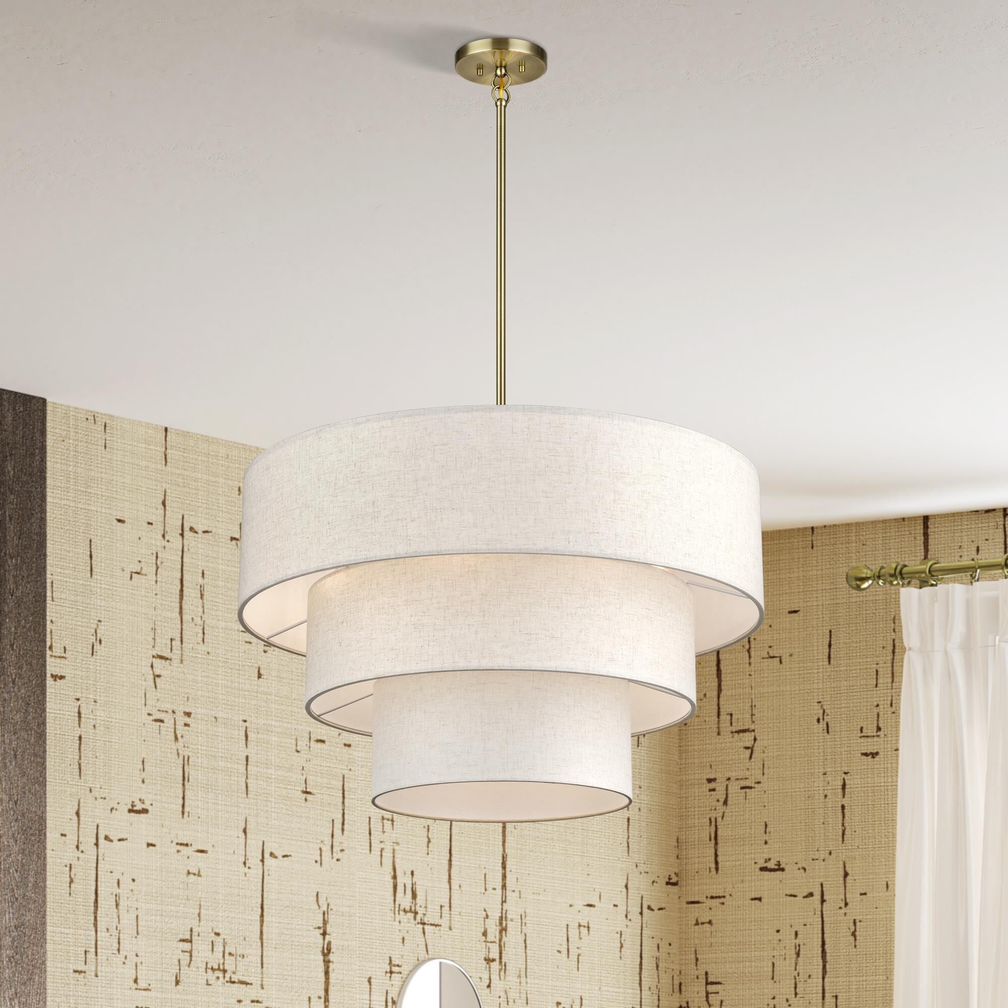Manorwood 32 Inch Large Pendant by Livex Lighting
