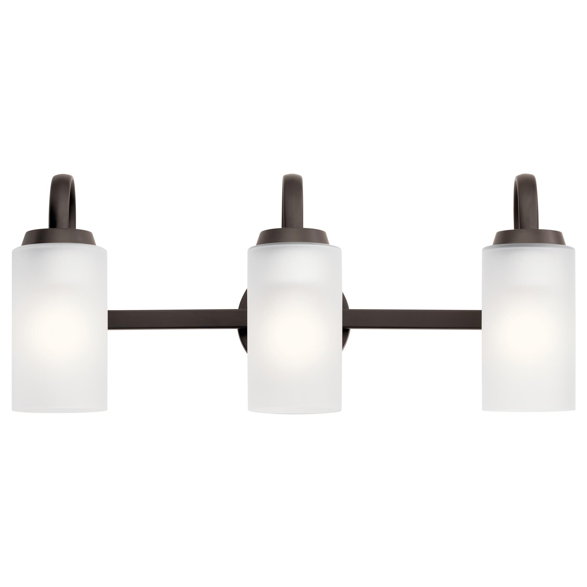 Shown in Olde Bronze finish and Satin Etched glass