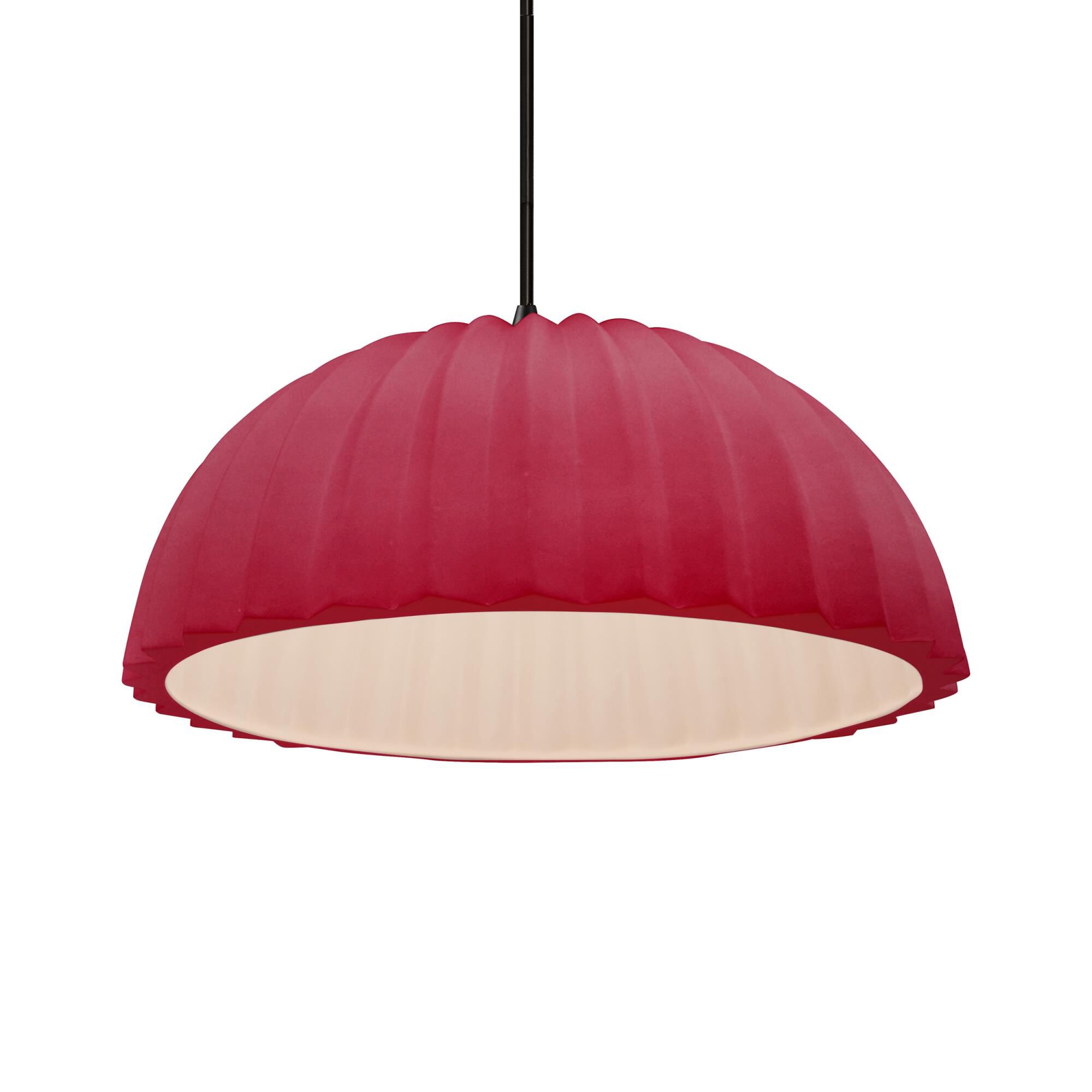 Shown in Matte Black finish and Cerise shade