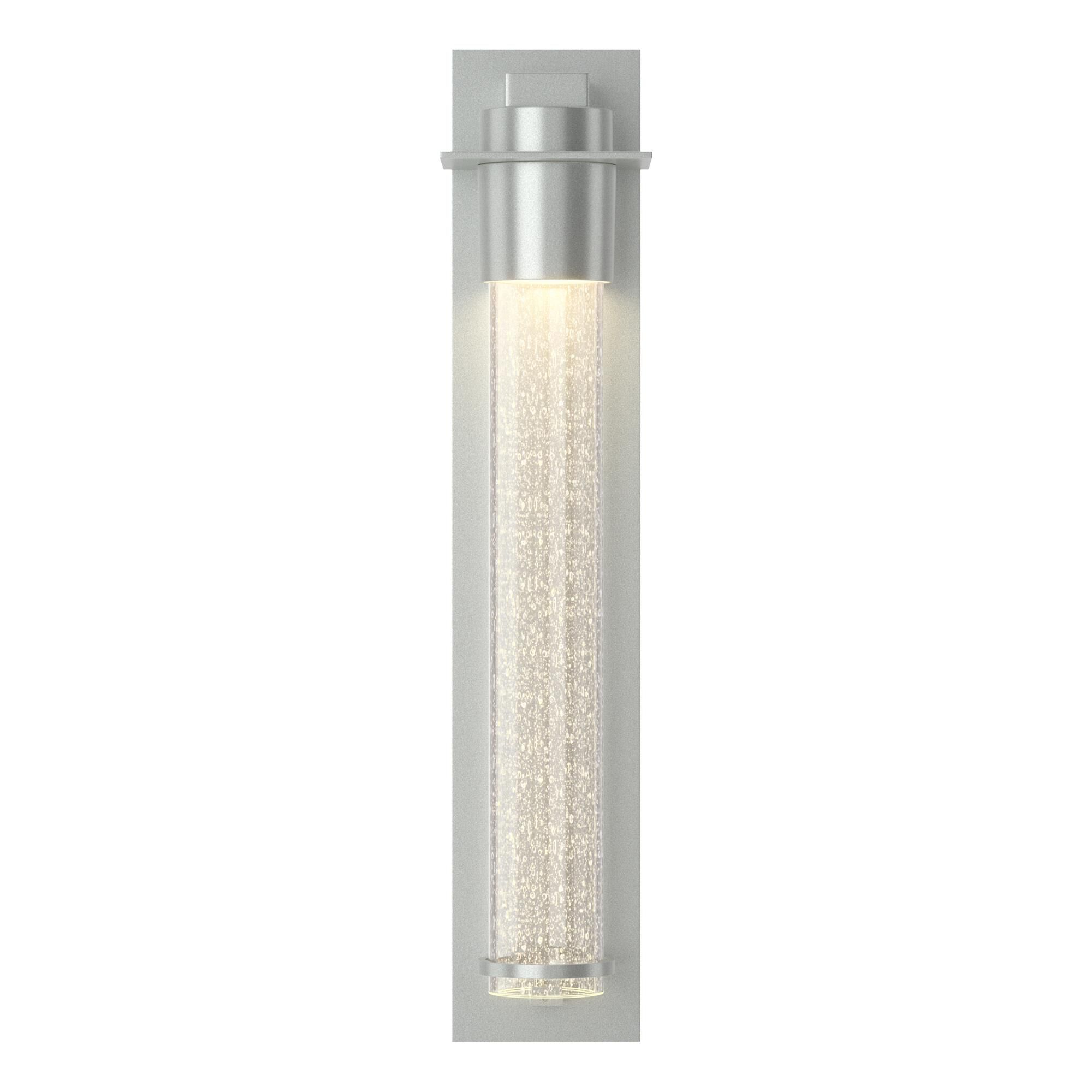 Shown in Vintage Platinum finish and Seeded Clear  glass