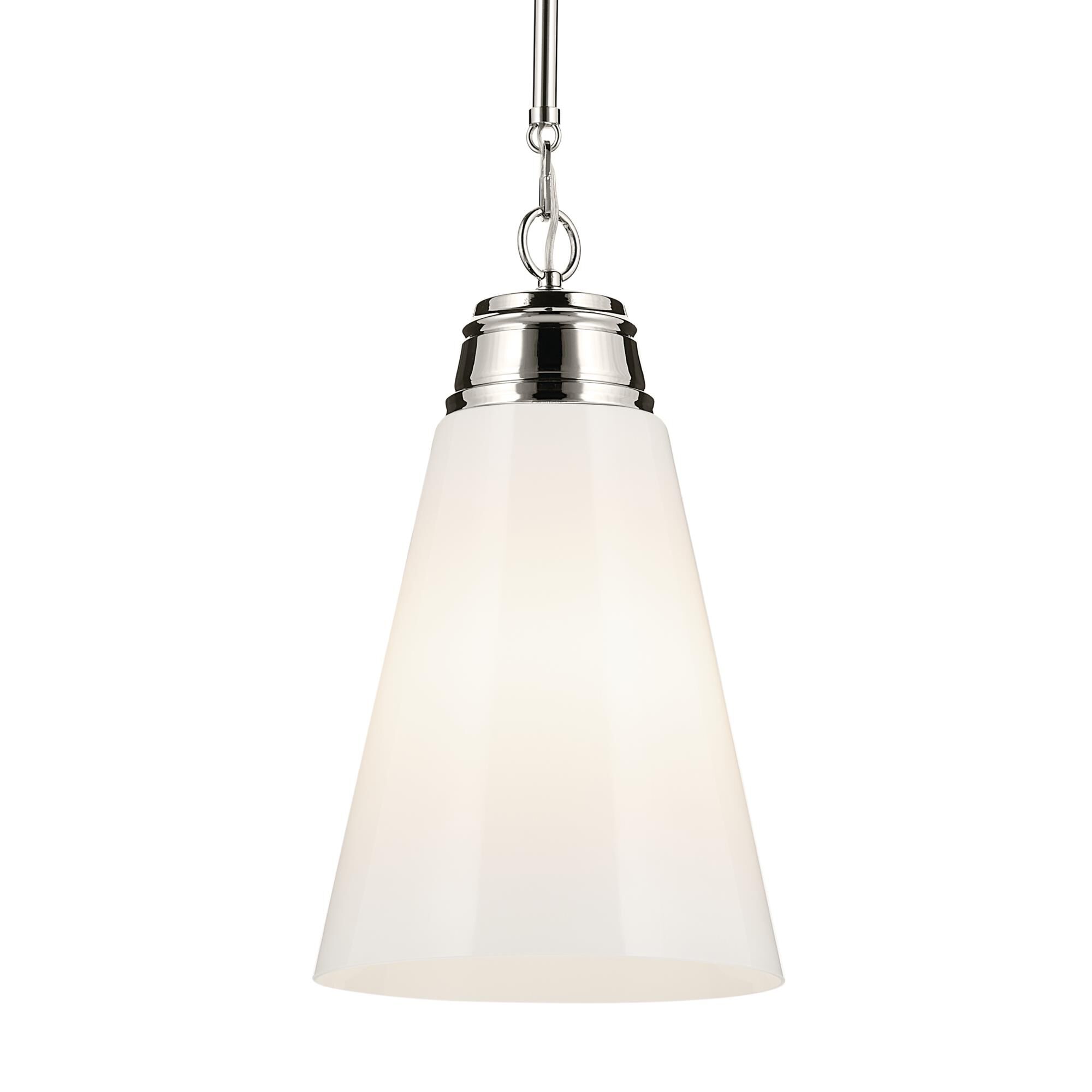 Shown in Polished Nickel finish and Opal glass
