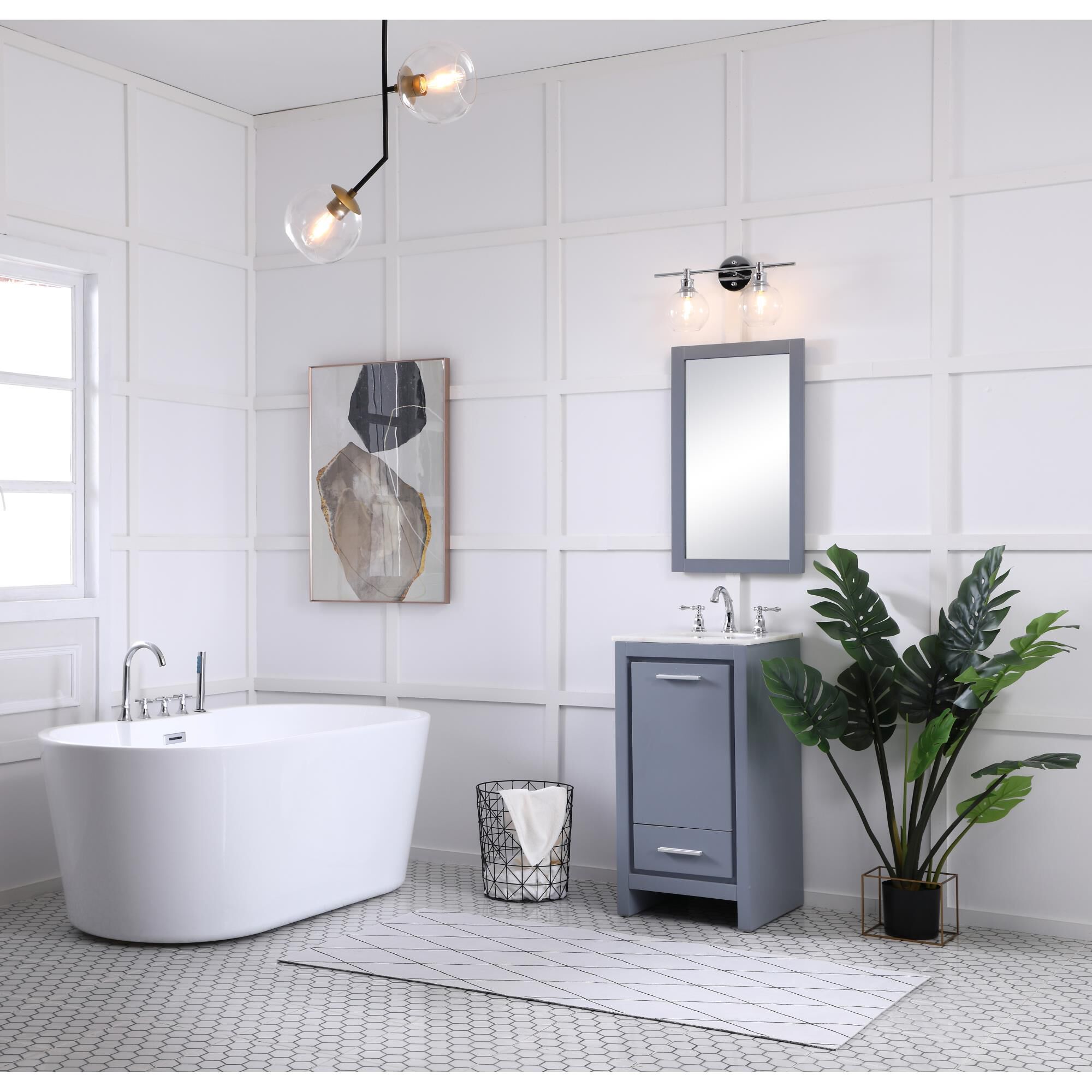 Shown in Grey finish