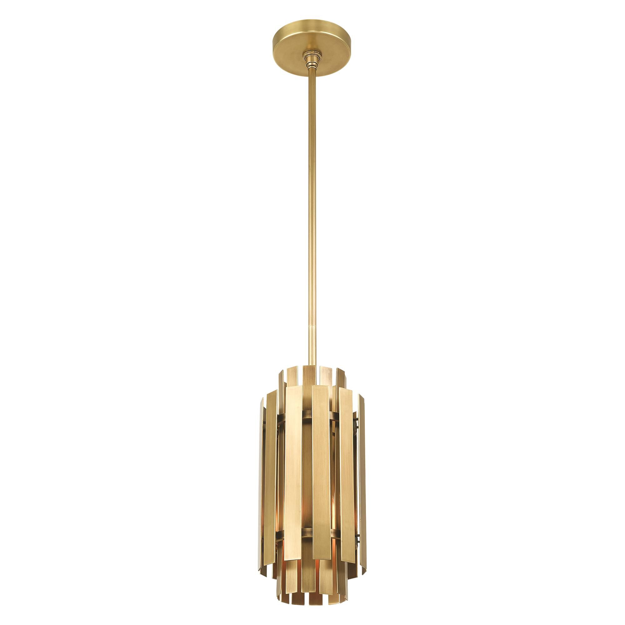 Shown in Natural Brass finish and Natural Brass Metal shade