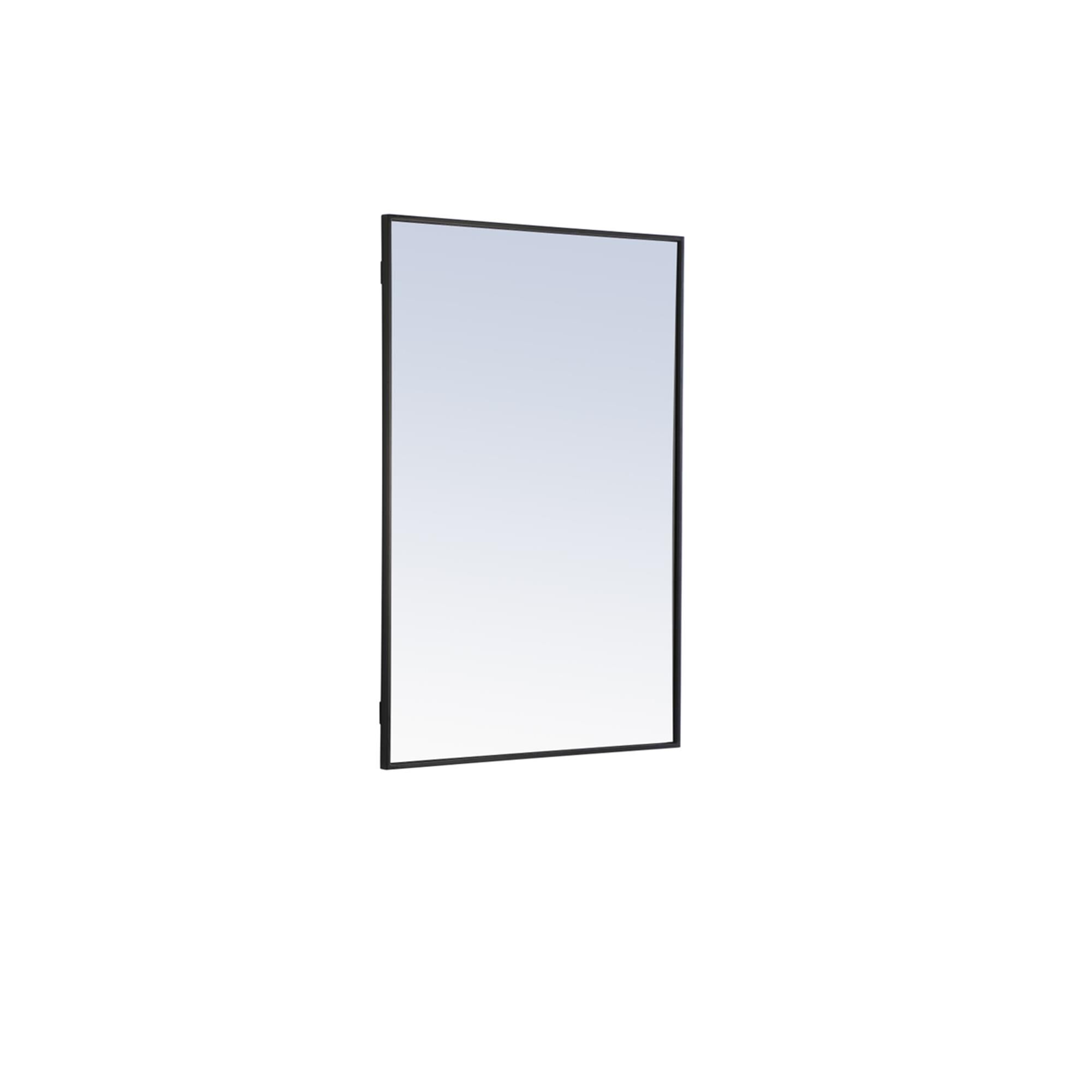 Shown in Black finish and Clear Mirror Beveled glass