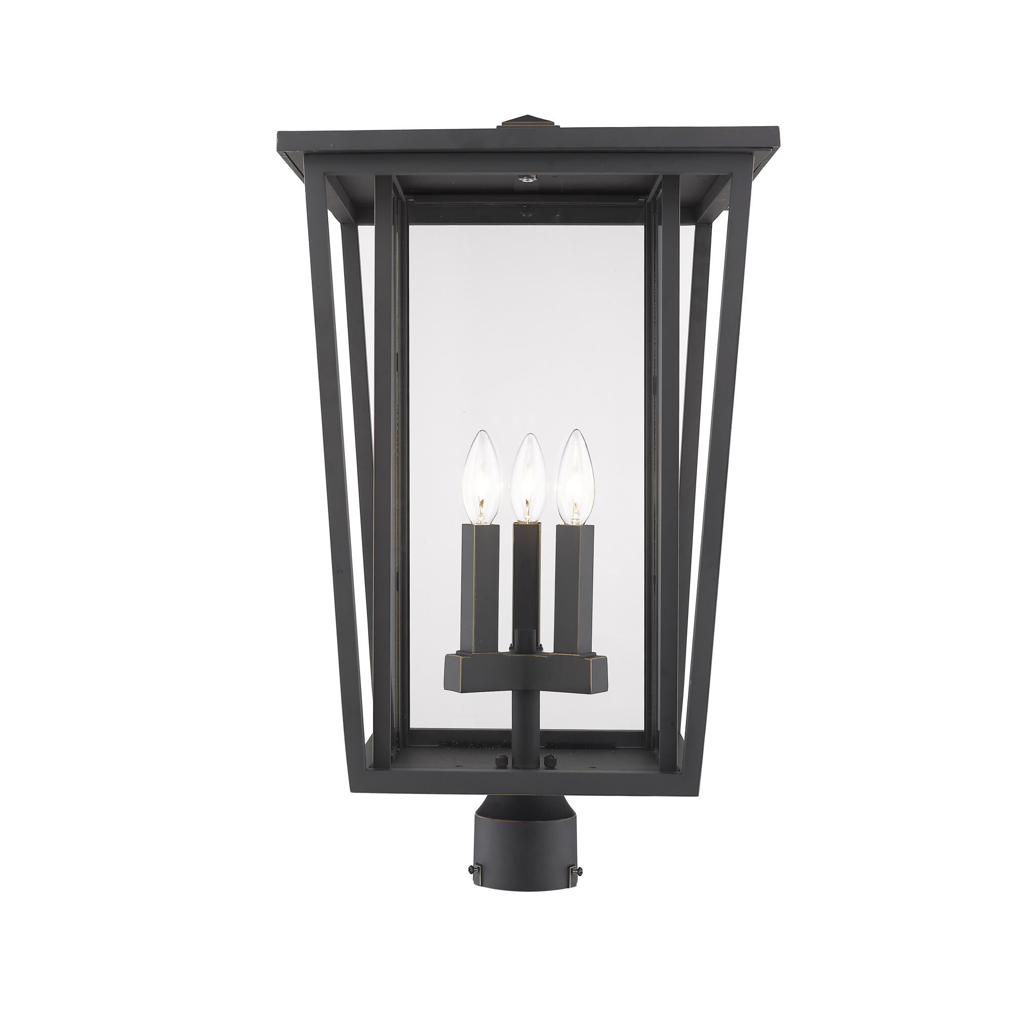 Shown in Oil Rubbed Bronze finish and Glass shade