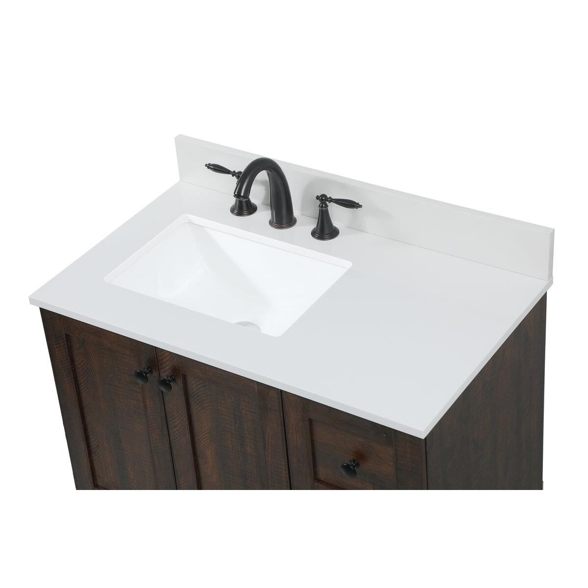 Shown in Expresso finish and With Backsplash accent