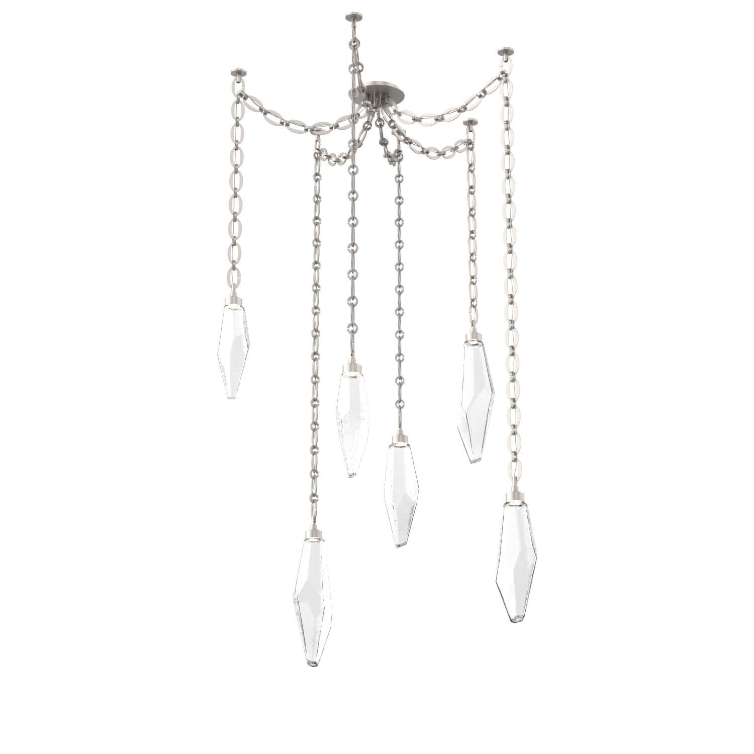 Levi Wilson Rock Crystal 14 Inch Multi Pendant Light by Hammerton Studio