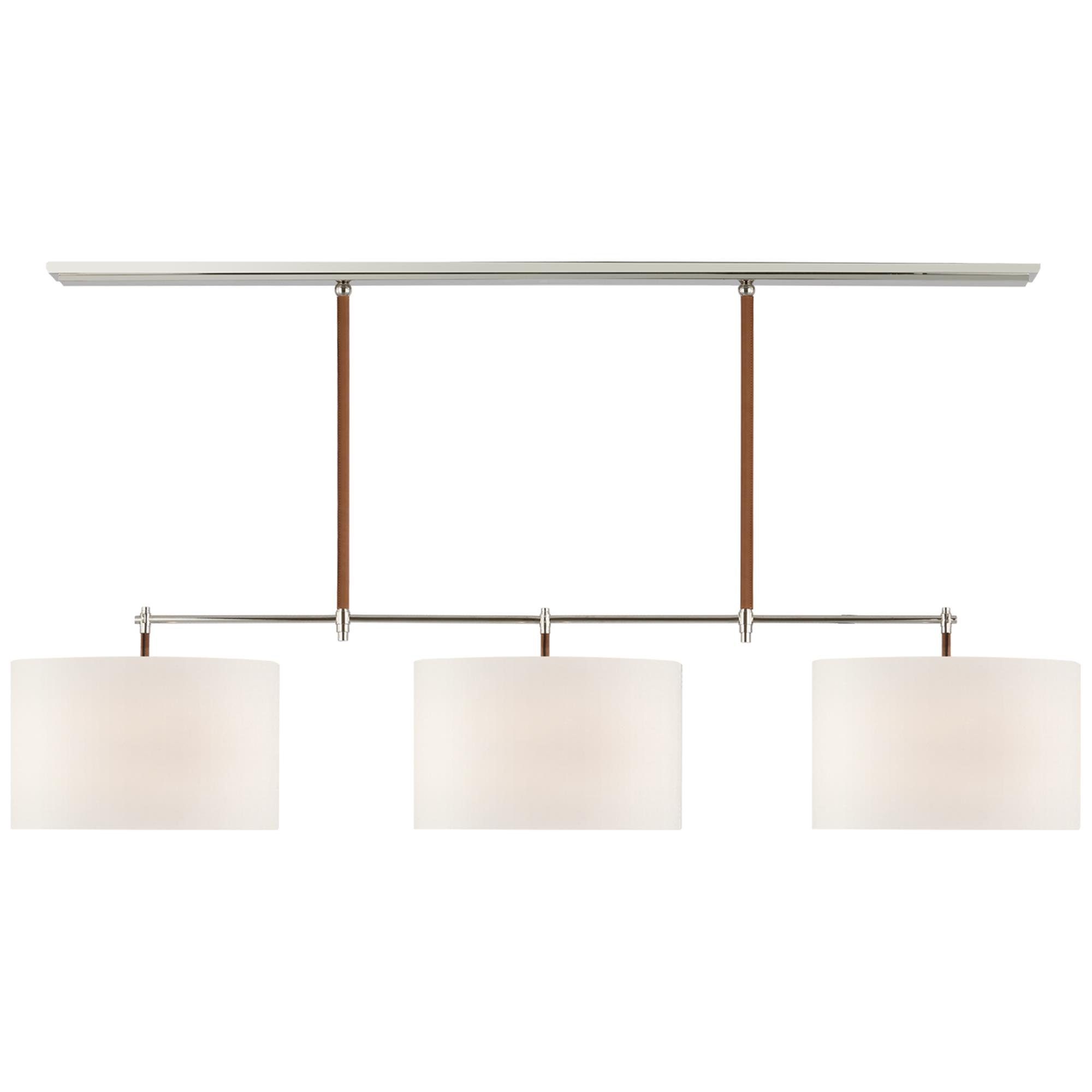 Shown in Polished Nickel and Natural Leather finish