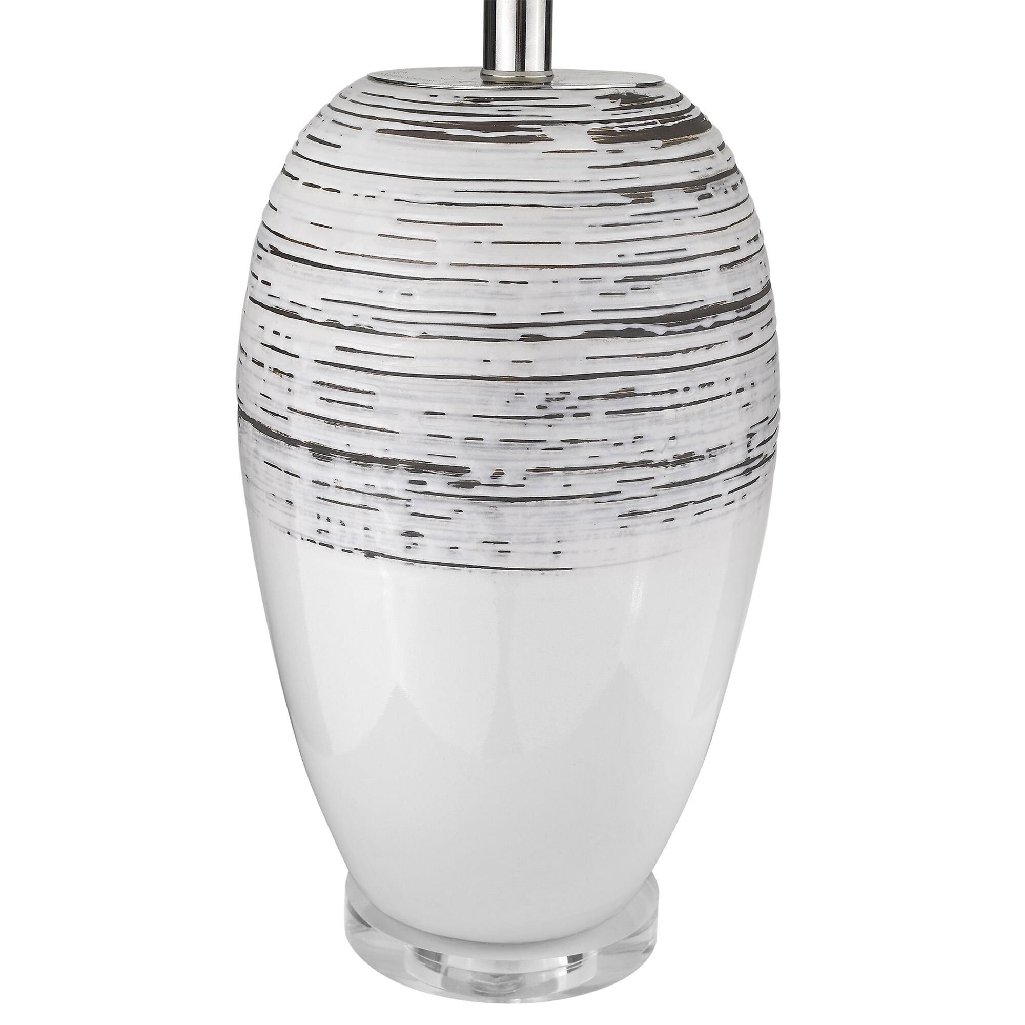 Shown in Polished Nickel finish and Seasalt glass and Seasalt Linen Tapered Drum shade
