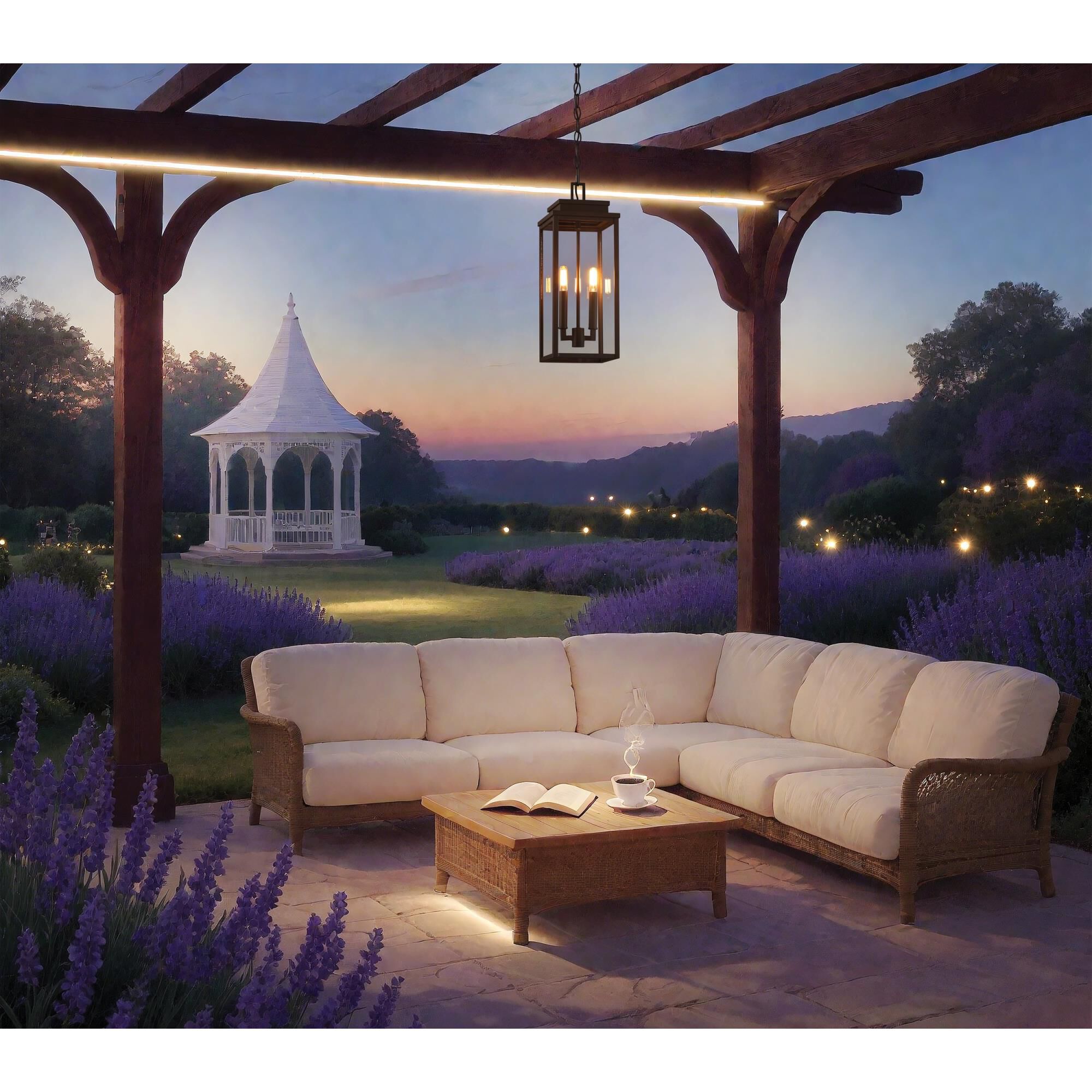 Hillside 7 Inch Outdoor Hanging Lantern by Eglo Lighting