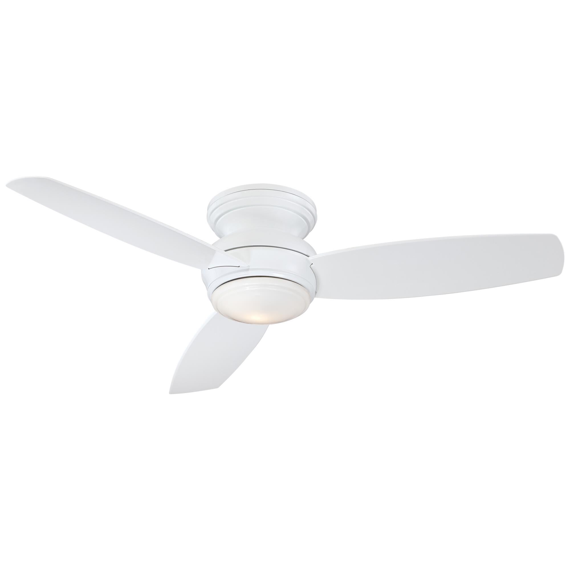 Traditional Concept Outdoor Rated 52 Inch Flush Mount Fan with Light Kit by Minka Aire